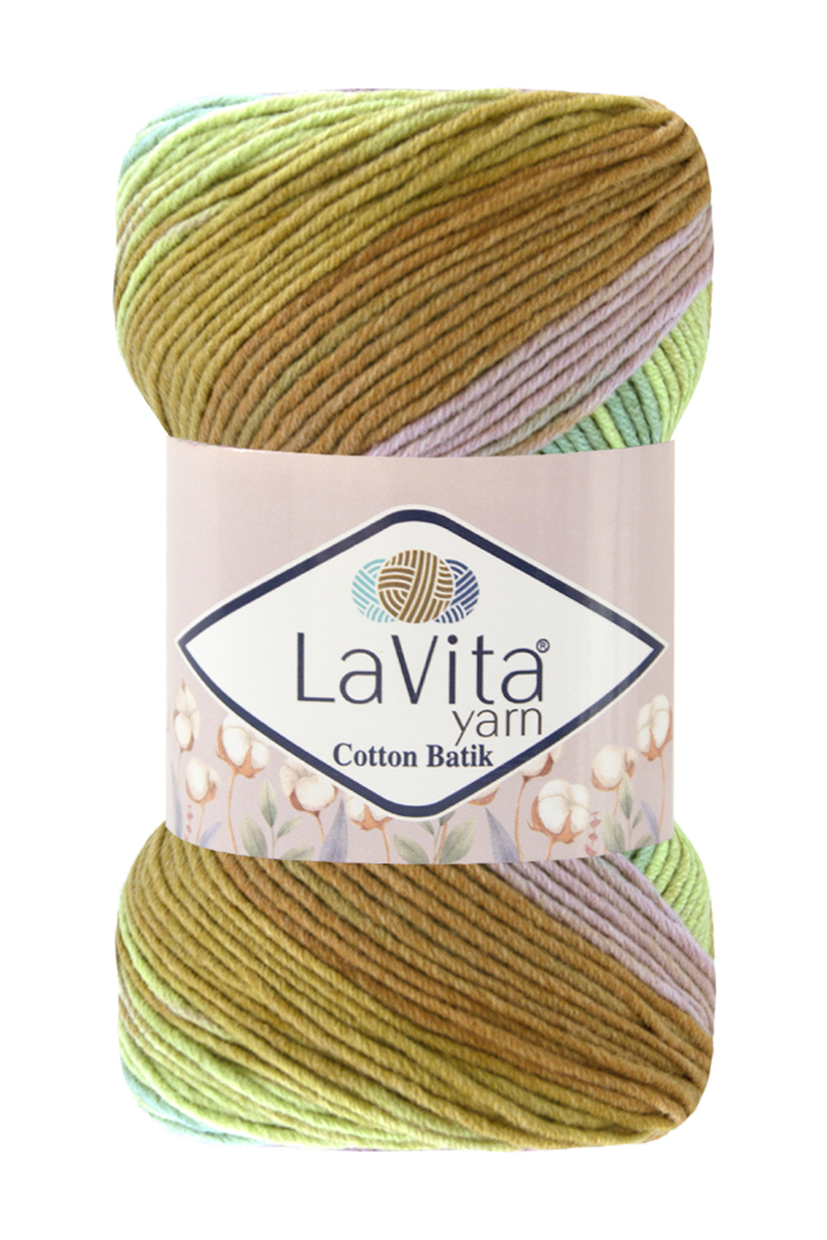 Cotton Batik Hand Knitting Yarn 60% Cotton 40% Acrylic 100gr (CB02 AZALEA)