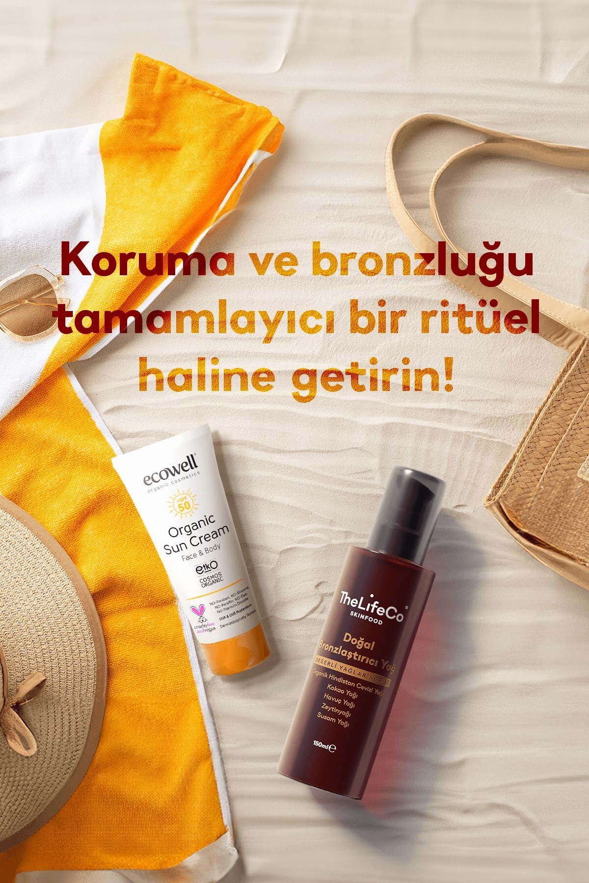 Güneş Ritüeli - Bronzlaştırıcı Yağ 150 ml & Güneş Kremi 110 gr — B-923 — تصویر 2 از 6