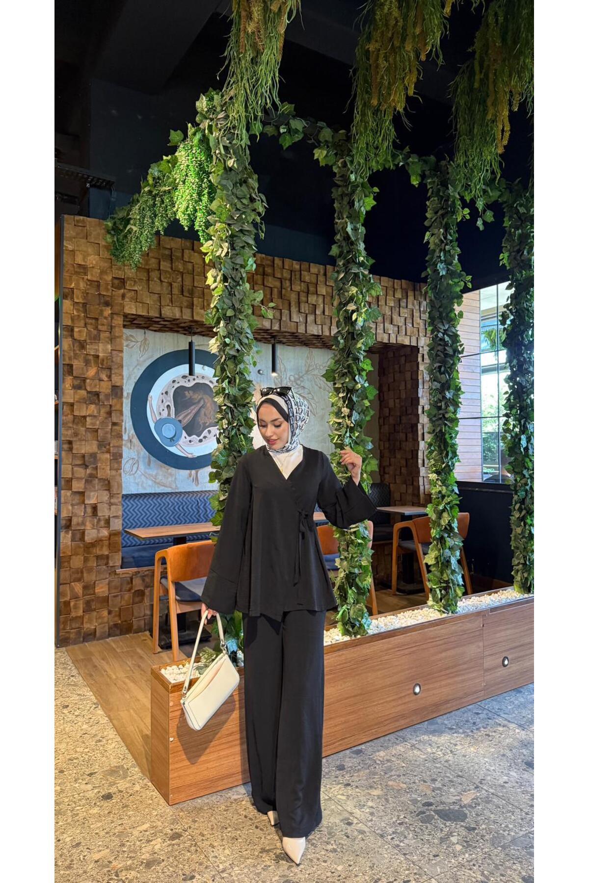 moda zeynaa AİROBİN KİMONO İKİLİ TAKIM