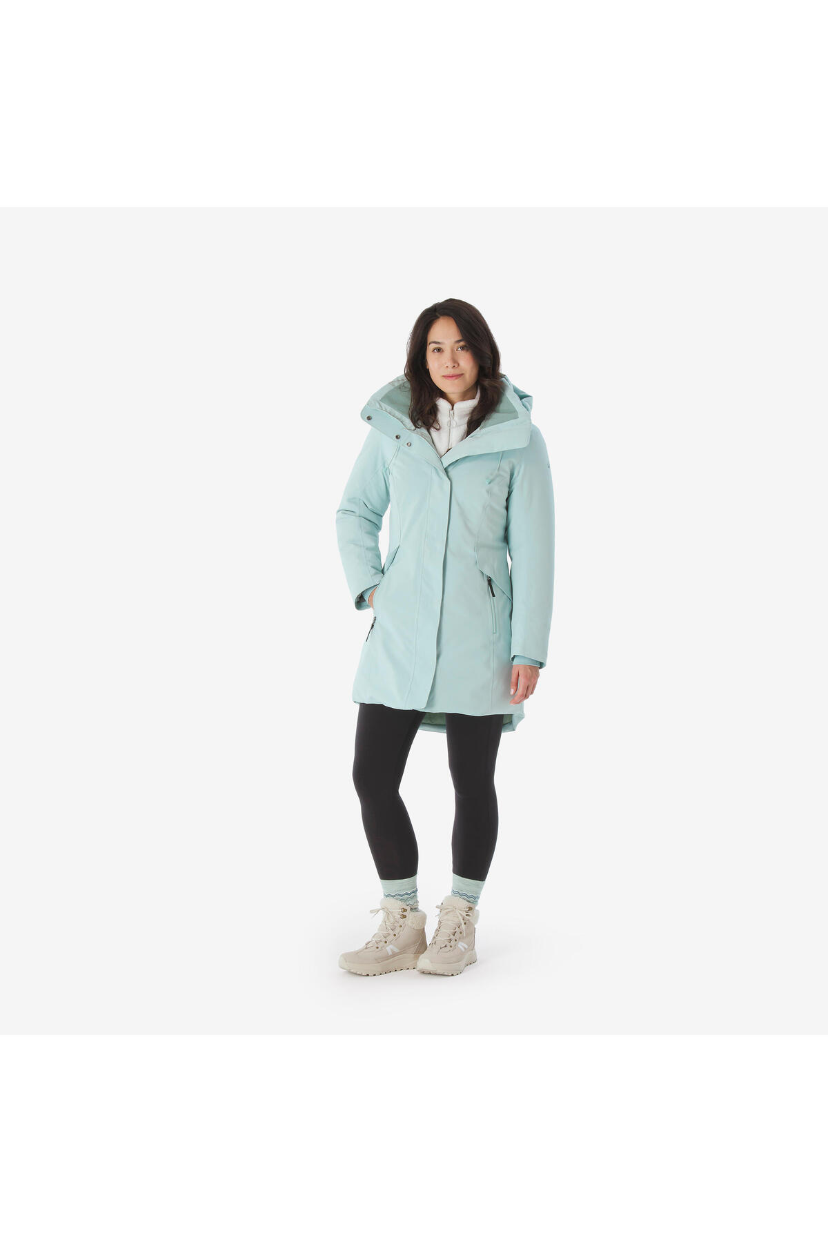 Decathlon  Quechua Kadın Outdoor Su Geçirmez Kar Montu/Kışlık Mont - Yeşil - NH500 -10 °C - Görsel 2