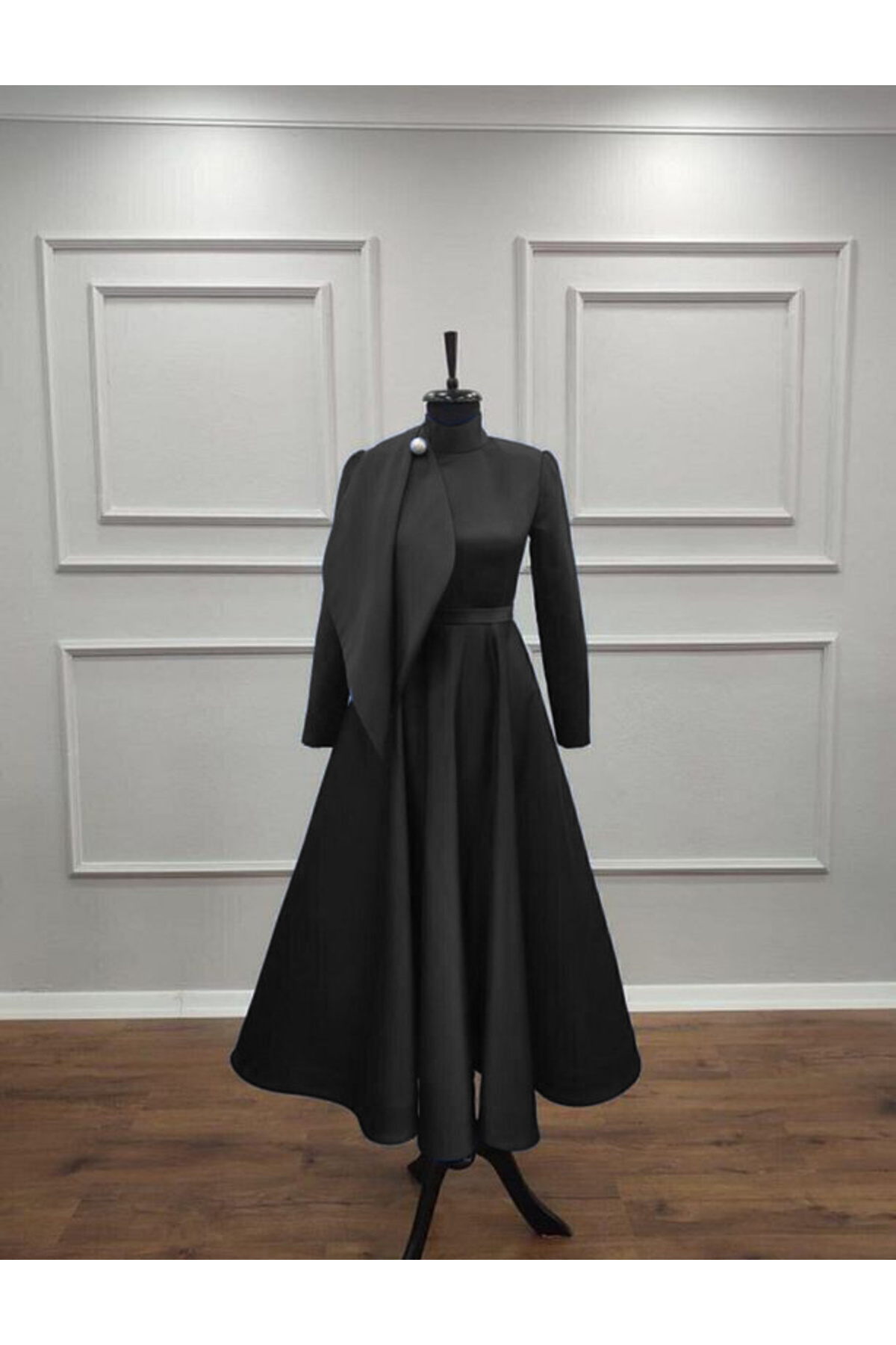 sade abiye Damla Model Inci Detaylı Lacivert