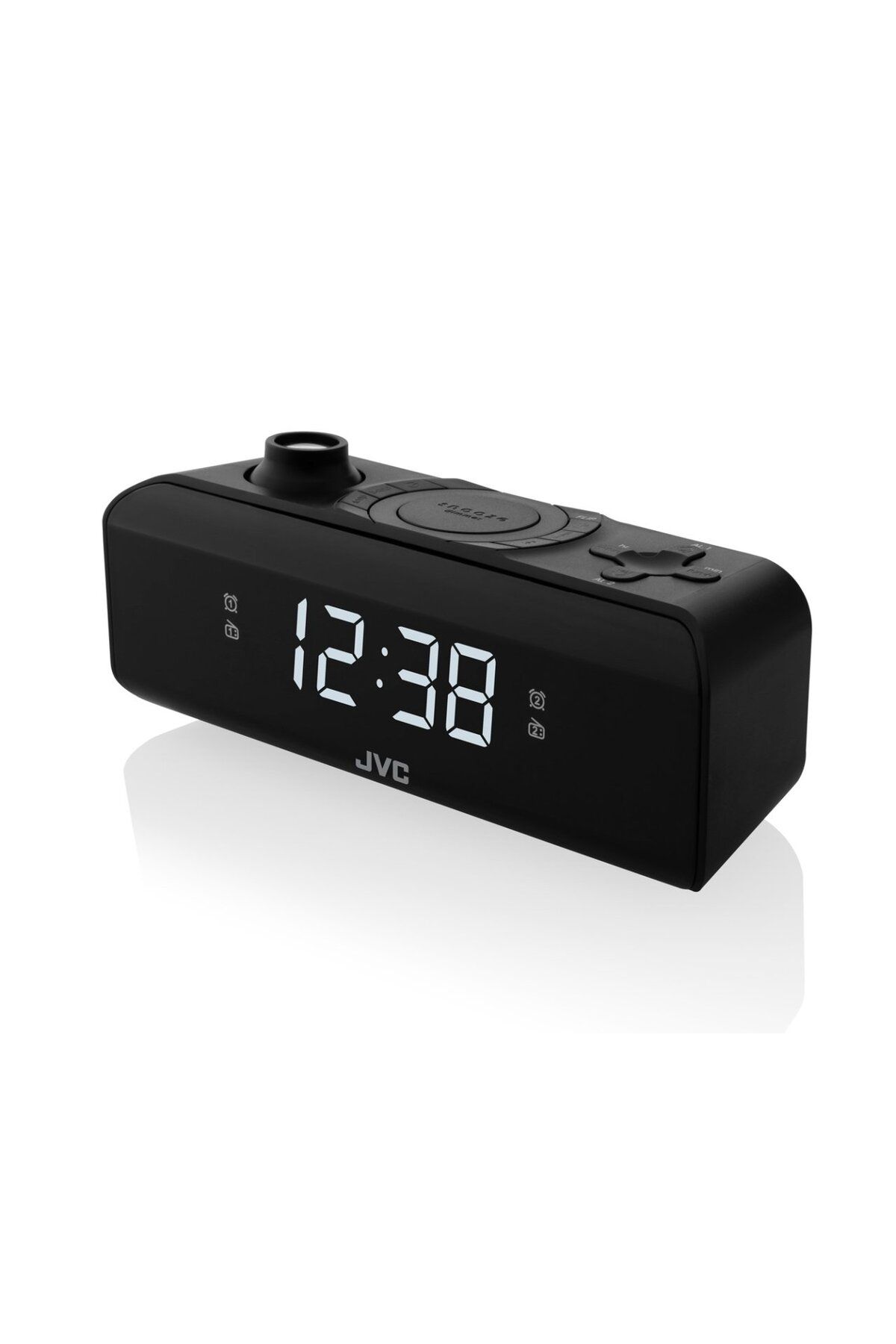 JVC-RA-E211B clock and alarm radio, time projection, digital FM/AM tuner, brightness setting, black 2