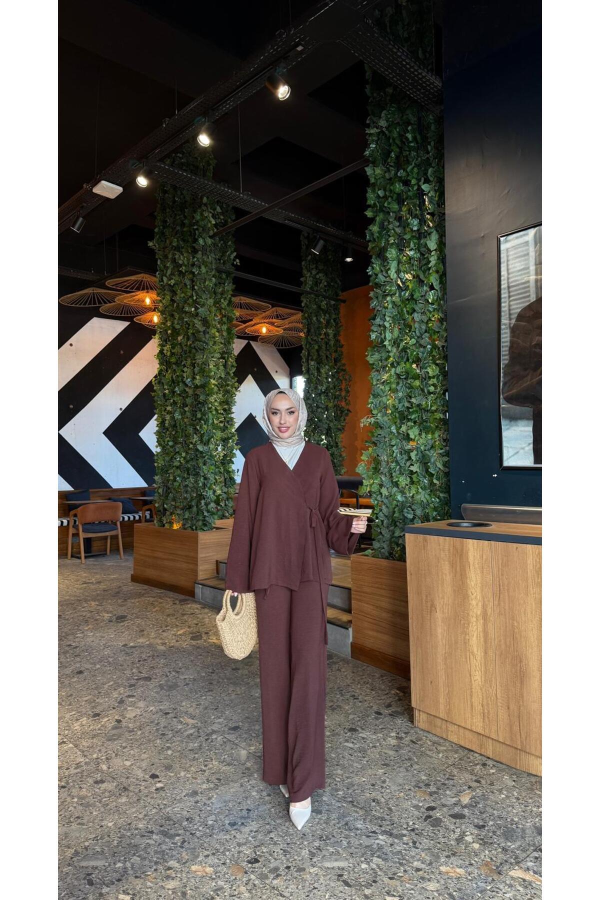 moda zeynaa AİROBİN KİMONO İKİLİ TAKIM