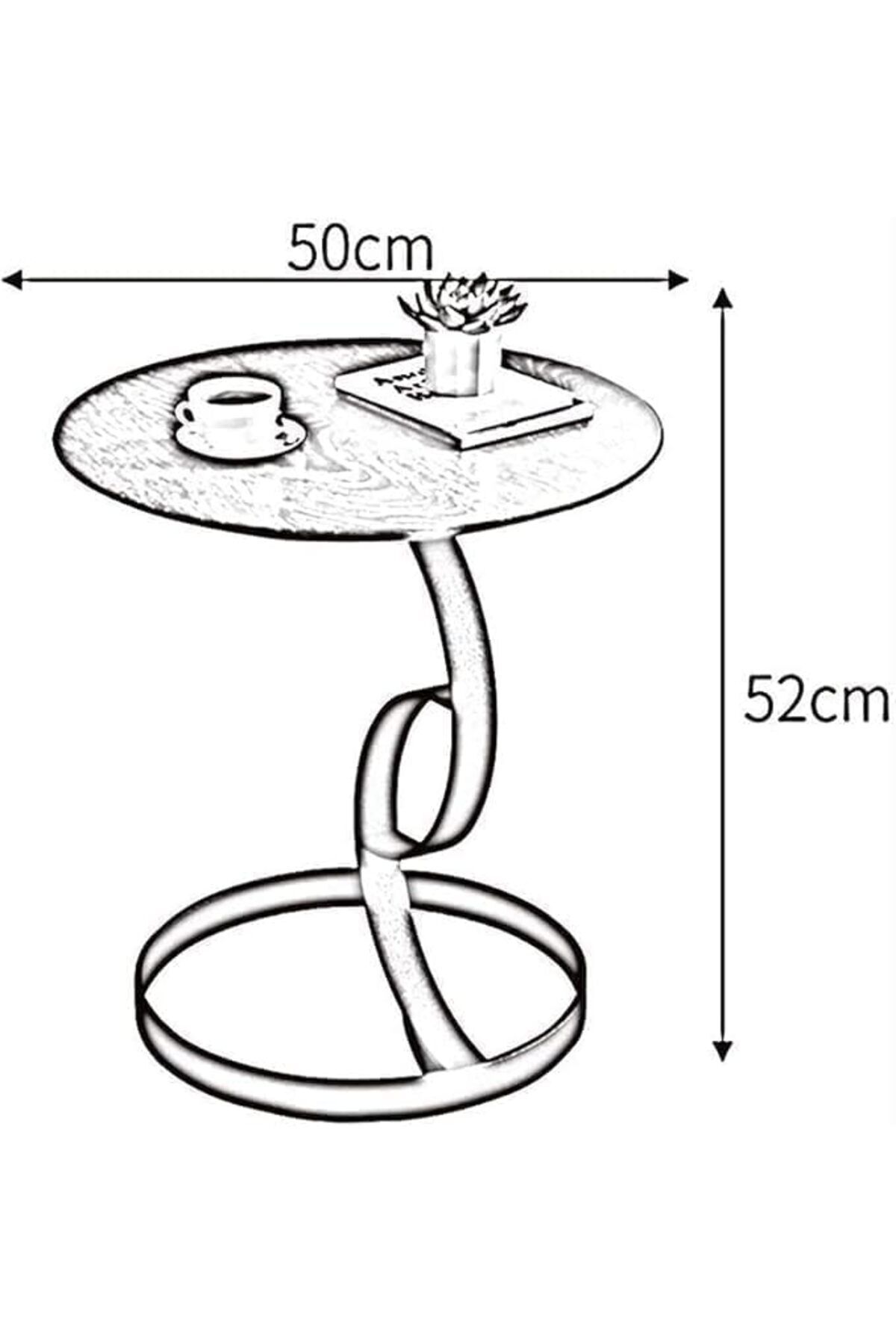 Türkiye-Side End Table, Lightweight Portable Nordic Coffee Table, Easy to Assemble, for Small Spa 2