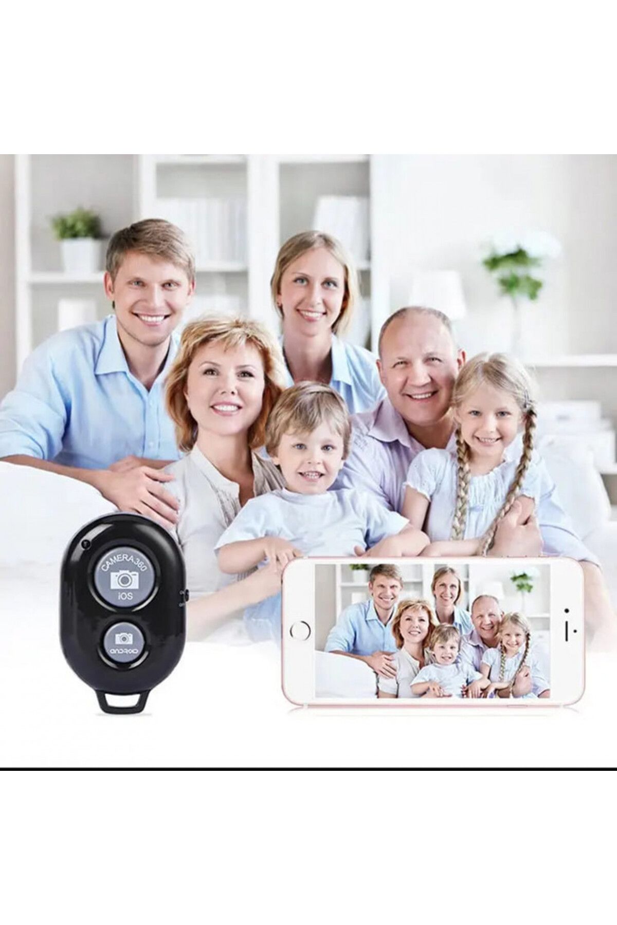 Techsuit-Telecomandă pentru stick selfie - Control Bluetooth (RMC-01) - Negru 12