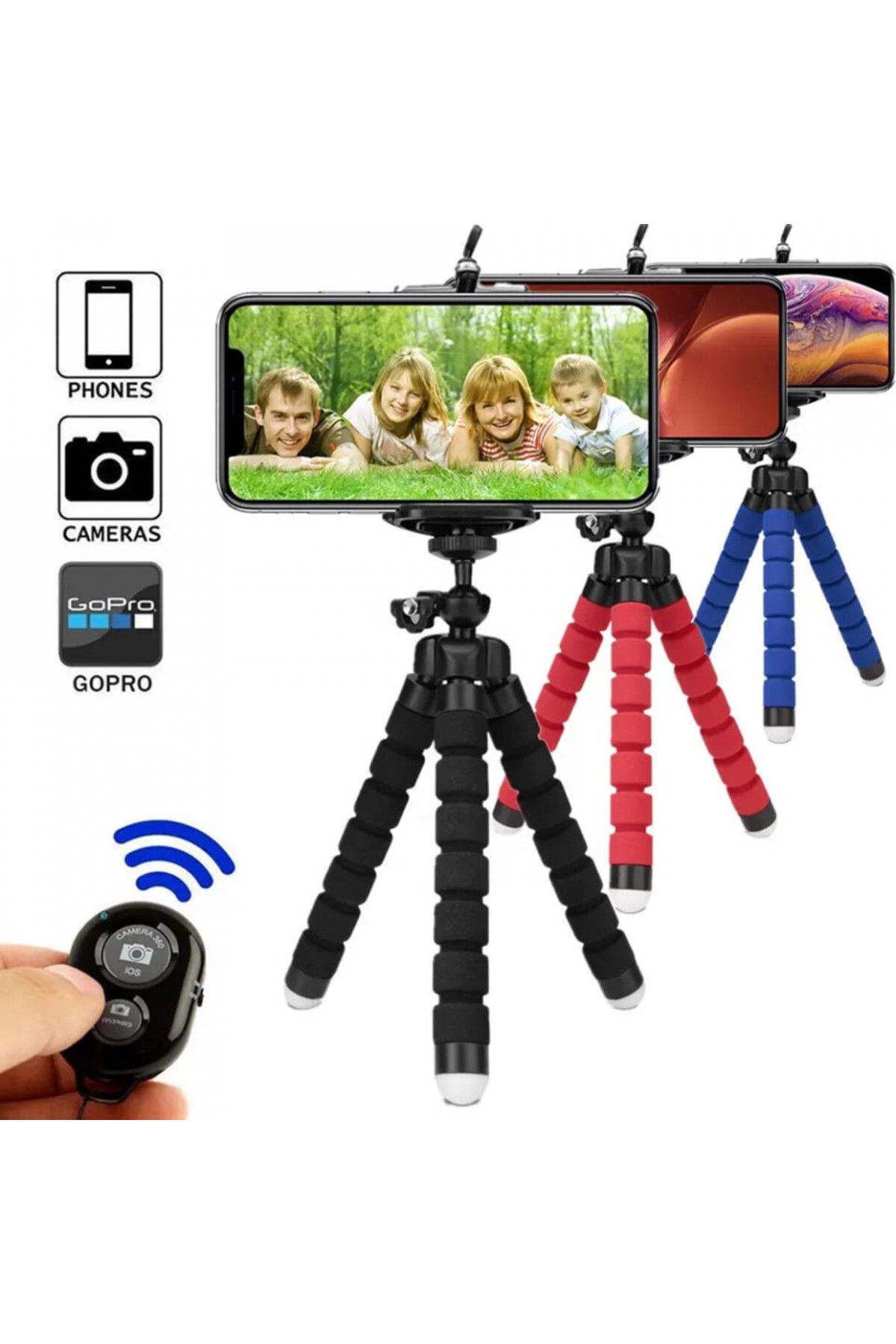 Techsuit-Telecomandă pentru stick selfie - Control Bluetooth (RMC-01) - Negru 8