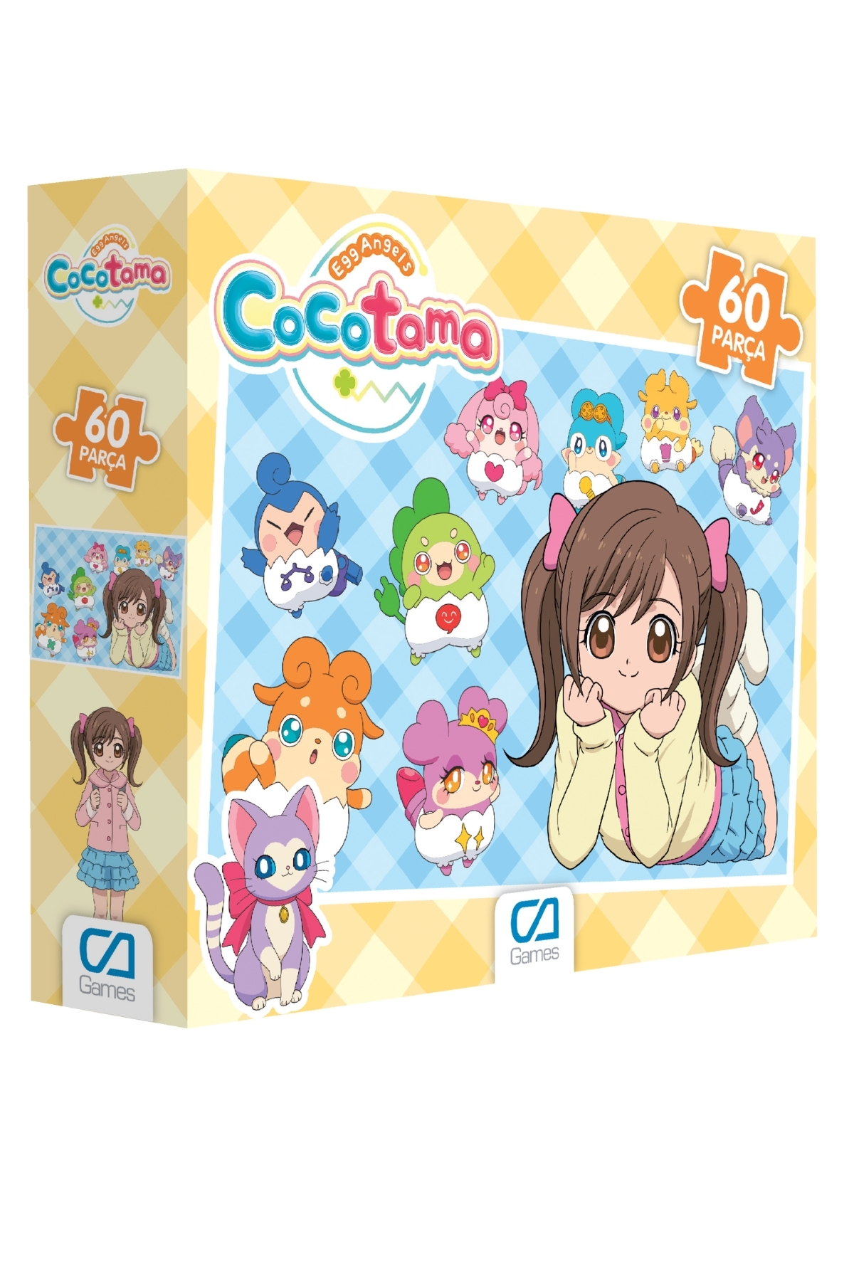 ☆COCO☆ページ✩.*˚サンキャッチャー CA Games Cocotama : Egg Angels Lisanslı 60 Parça 34x24cm Çocuk