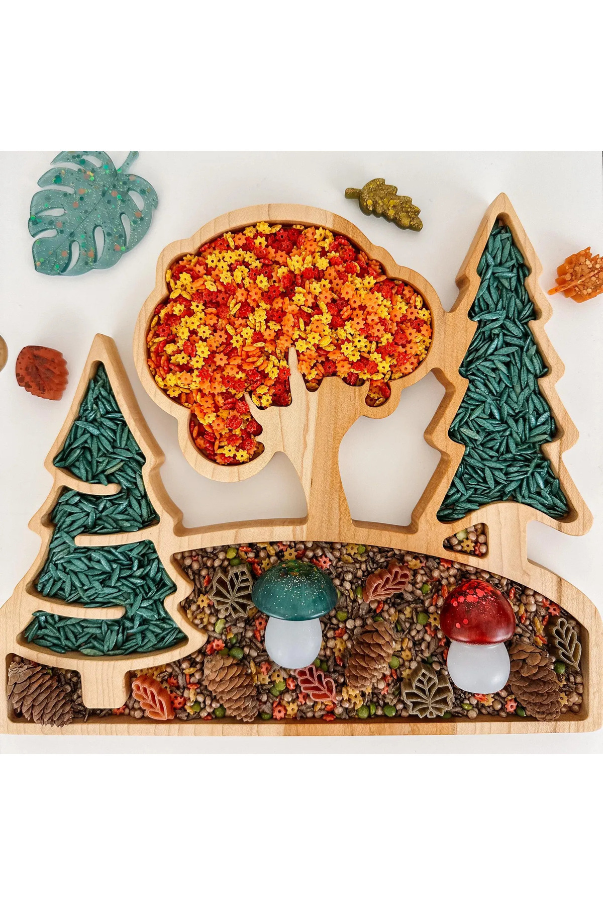 AllFayLazer Ahşap Ev Bahçe Ağaç Tarla Doğa Konsept Temalı Mandala Boyama ve Mozaik Etkinliği Çocuk Eğitici Oyun