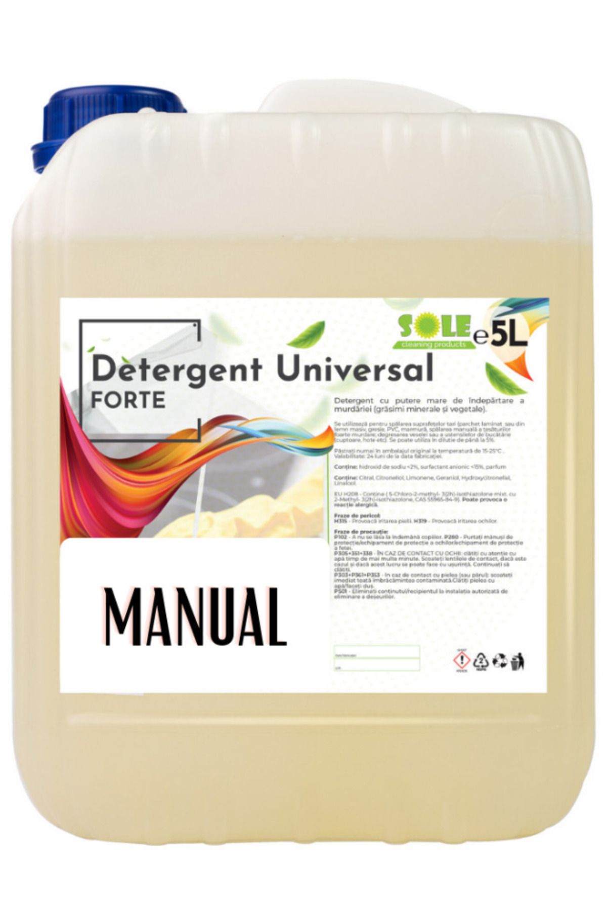 Ecosol Detergent Universal Forte, Manual 5 L - One Size