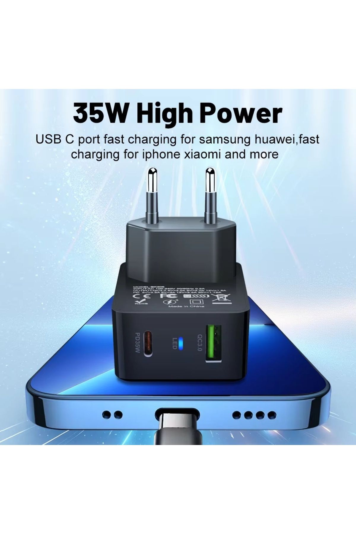 Techsuit-Adaptor de alimentare GaN, USB, Tip-C, 35W - (CHPD173) - Negru 7