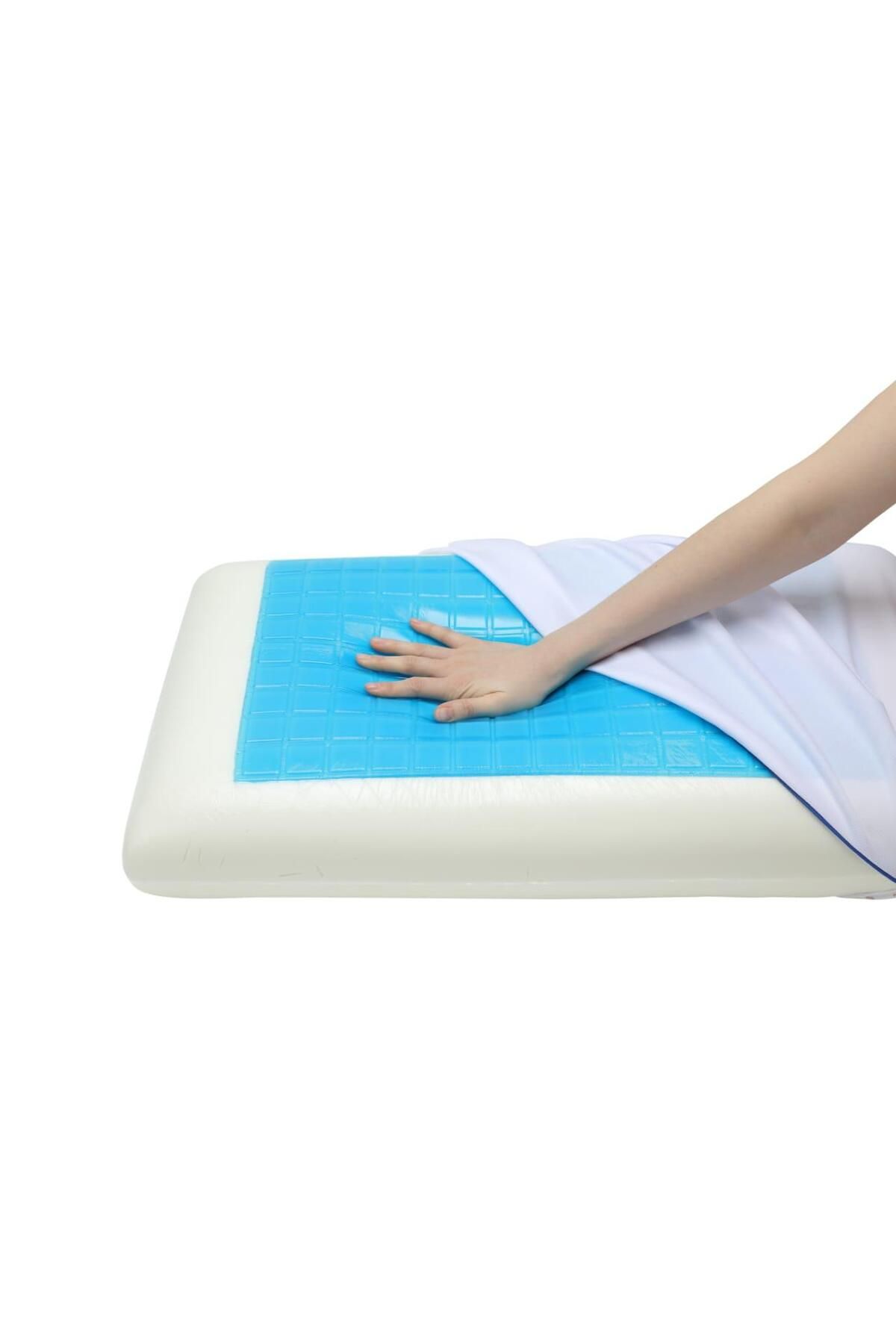 KBOX-وسادة من إسفنج الذاكرة مع طبقة جل التبريد 70×40 سم لدعم النوم المريح والمريح 3