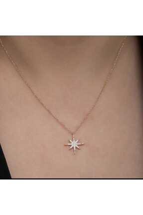 Genel Markalar Gümüş Rose Kutup Yıldızı Kadın Kolye