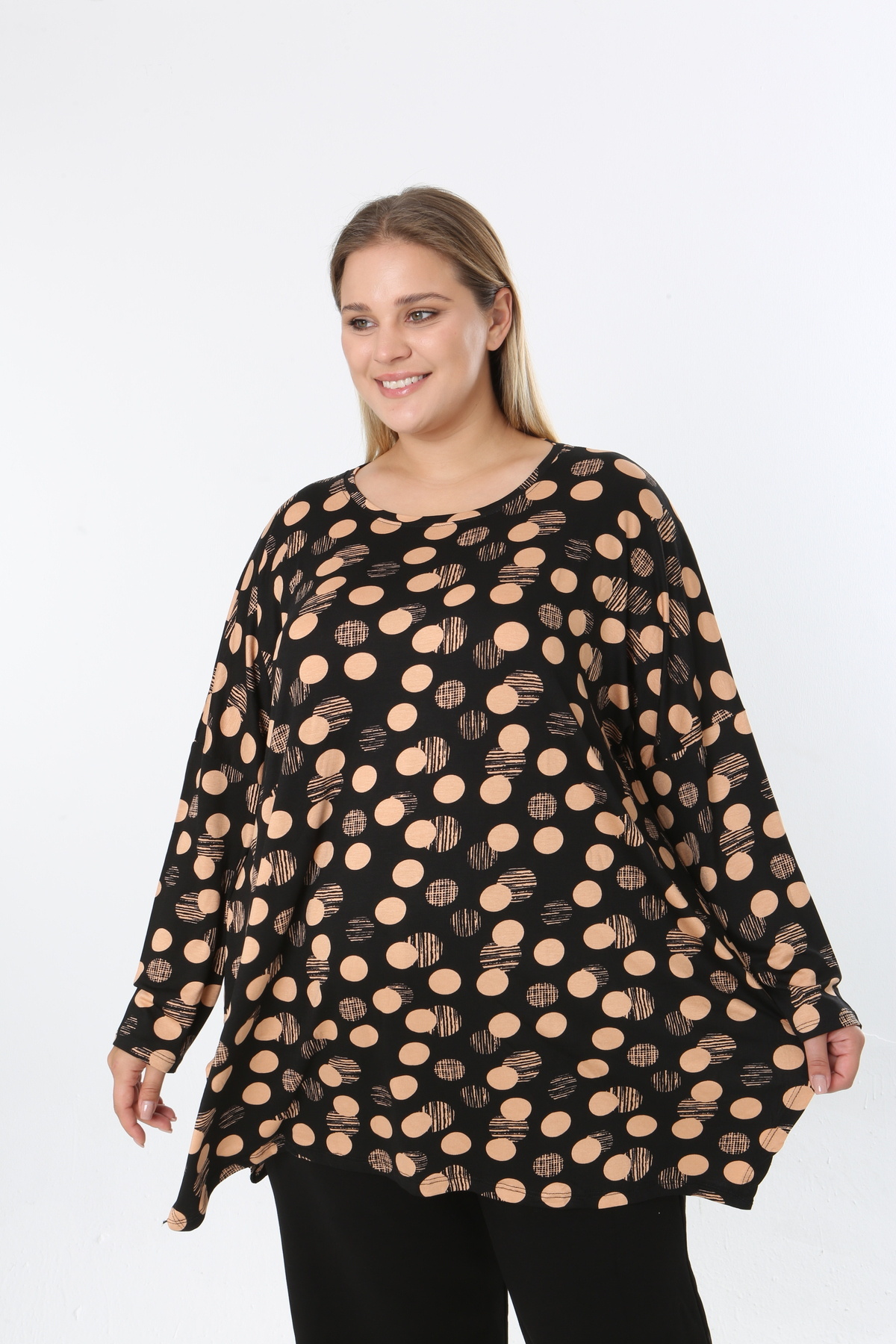 XL Modam kadın dijital baskılı büyük beden tunik