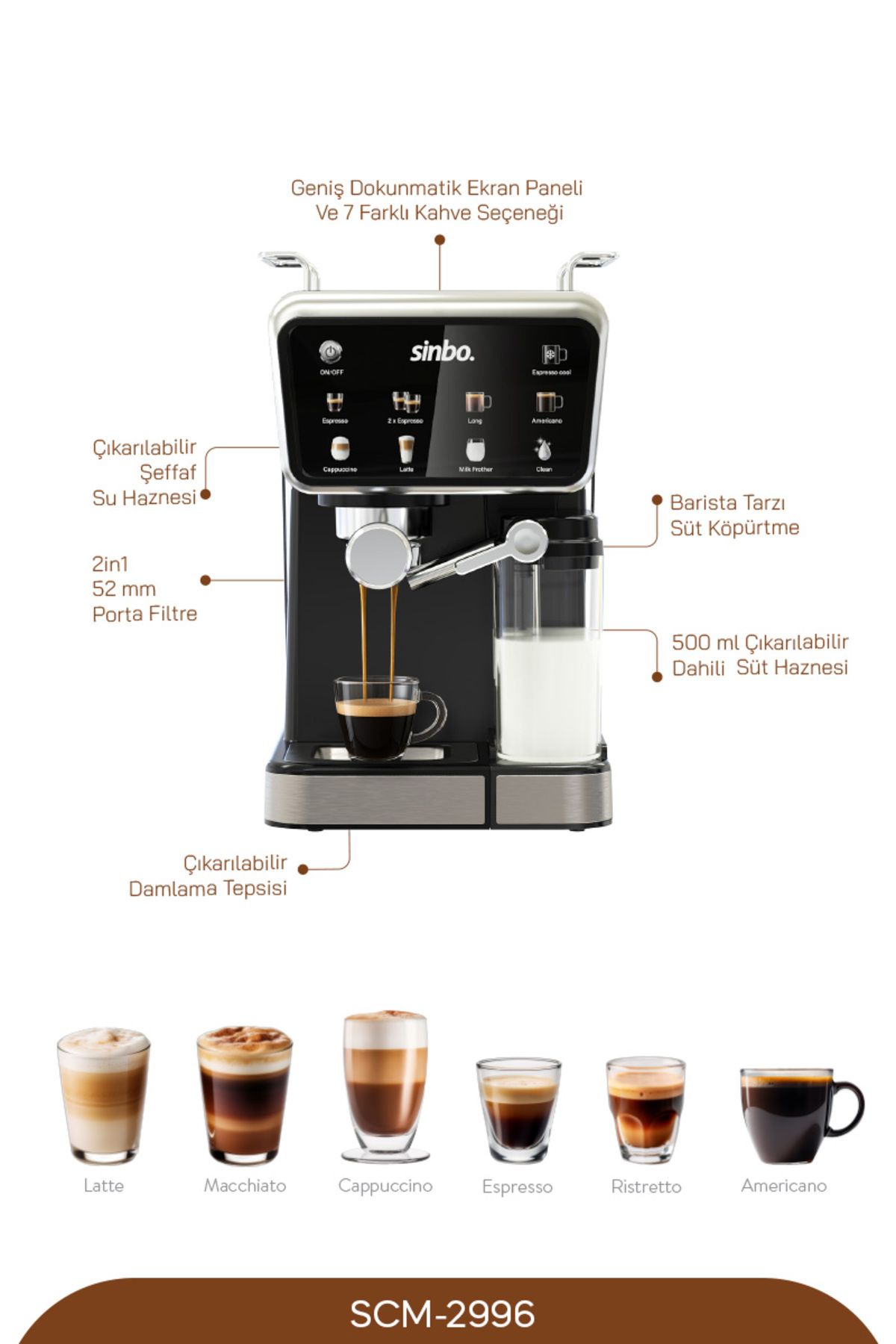 Sinbo-Scm 2996 -Capsule Coffee Apparatus Espresso Machine 4