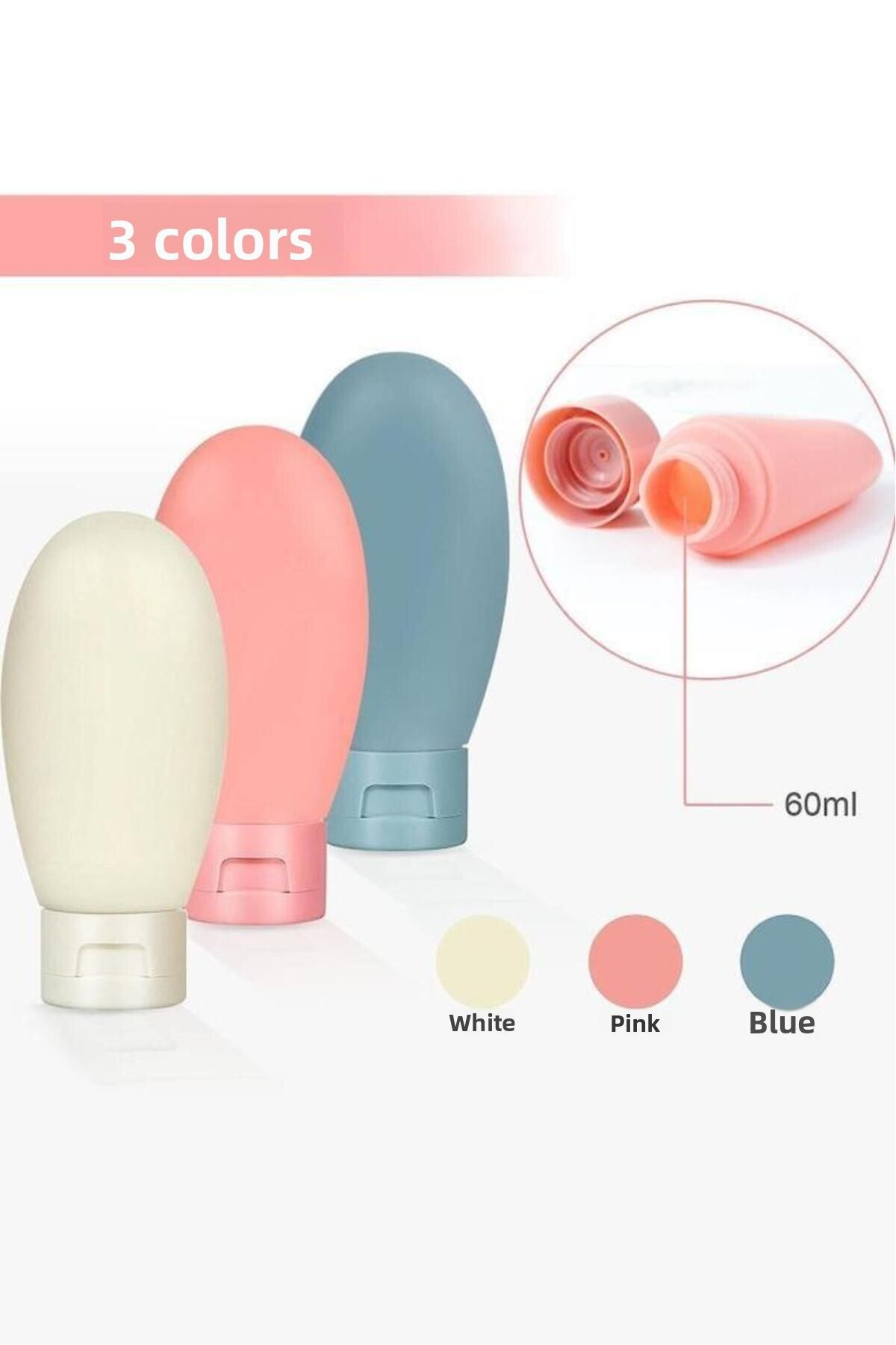 jetfast-Set de sticle de șampon cu cremă reîncărcabilă de tip de călătorie multifuncțional 6 buc. Cutie de cremă 2