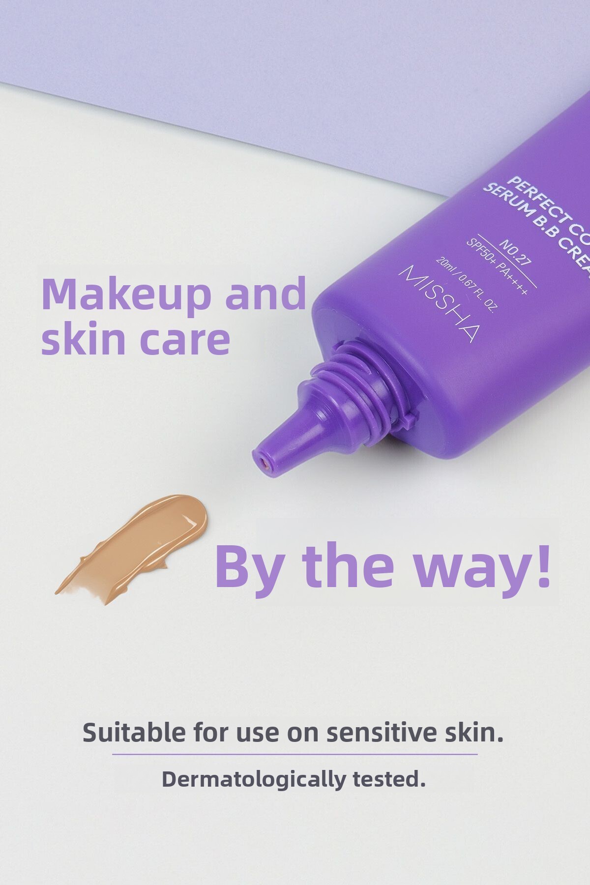 BB Cream Missha M Perfect Cover SPF50+ Teinte 27 - 20ml - Neuf En Boîte - Protection Et Couvrance