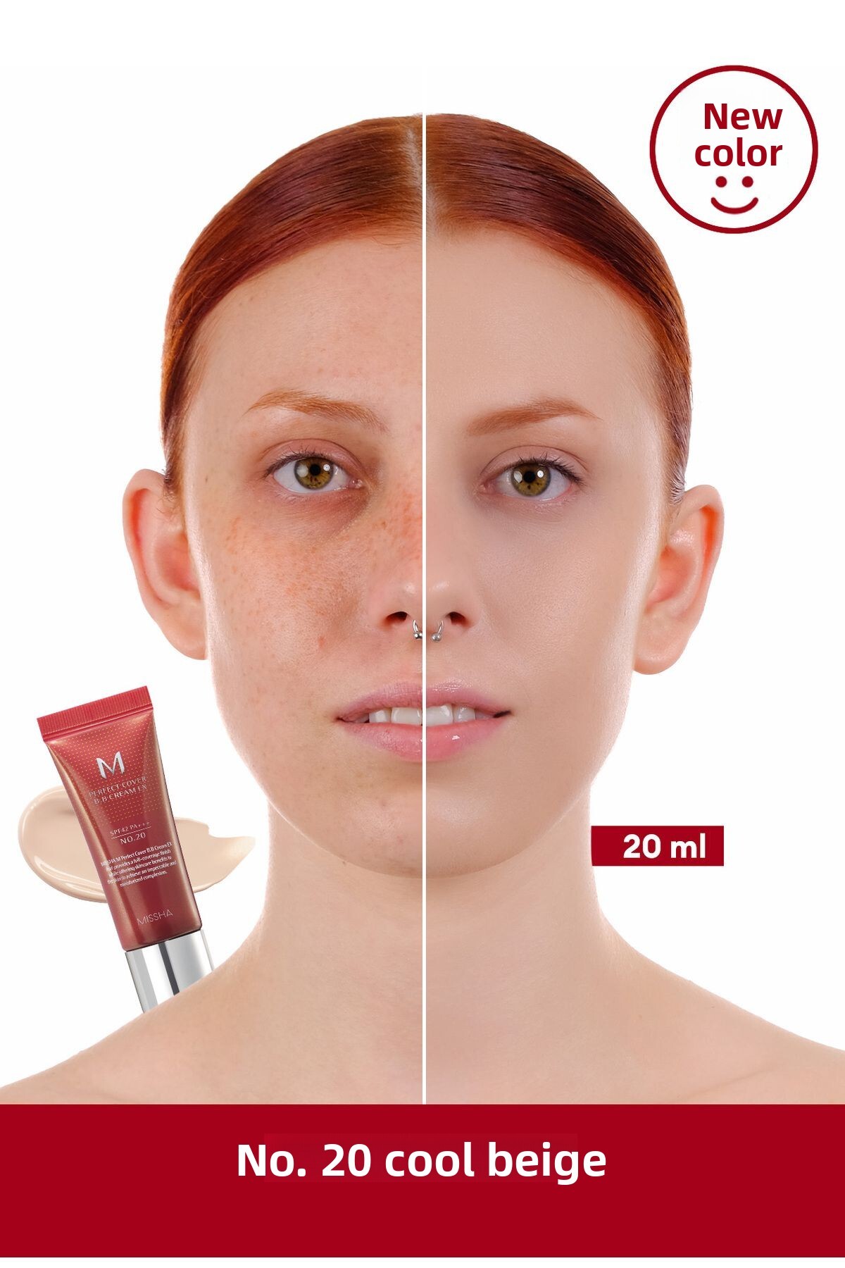 كريم ميشا بي بي بيرفكت كوفر المرطب والواقي للشمس SPF 42 - درجة 20