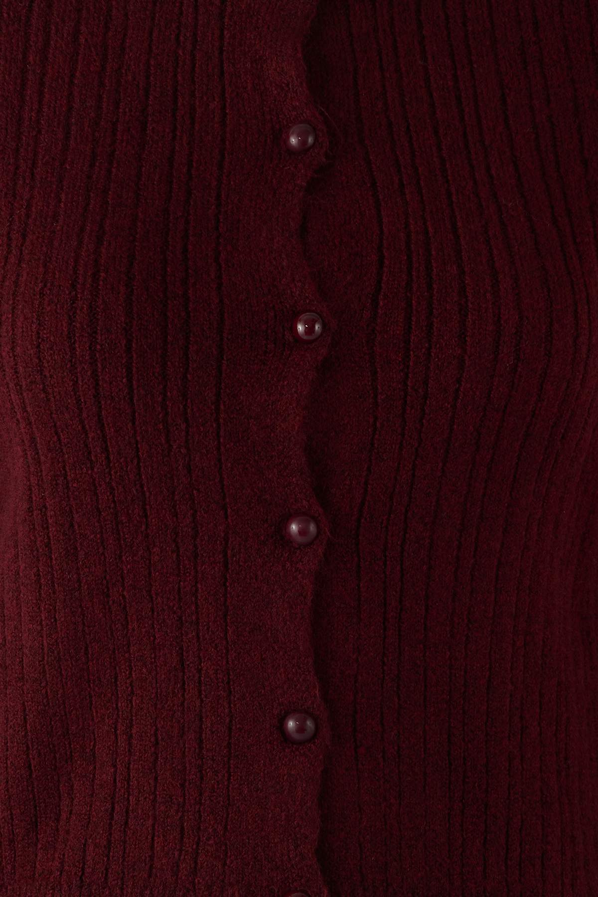 Trendyolmilla  Bordo Kare Yaka Dantel Garnili Triko Hırka-Bluz Yumuşak Dokulu Triko Takım TWOAW26HI00086 - Görsel 9