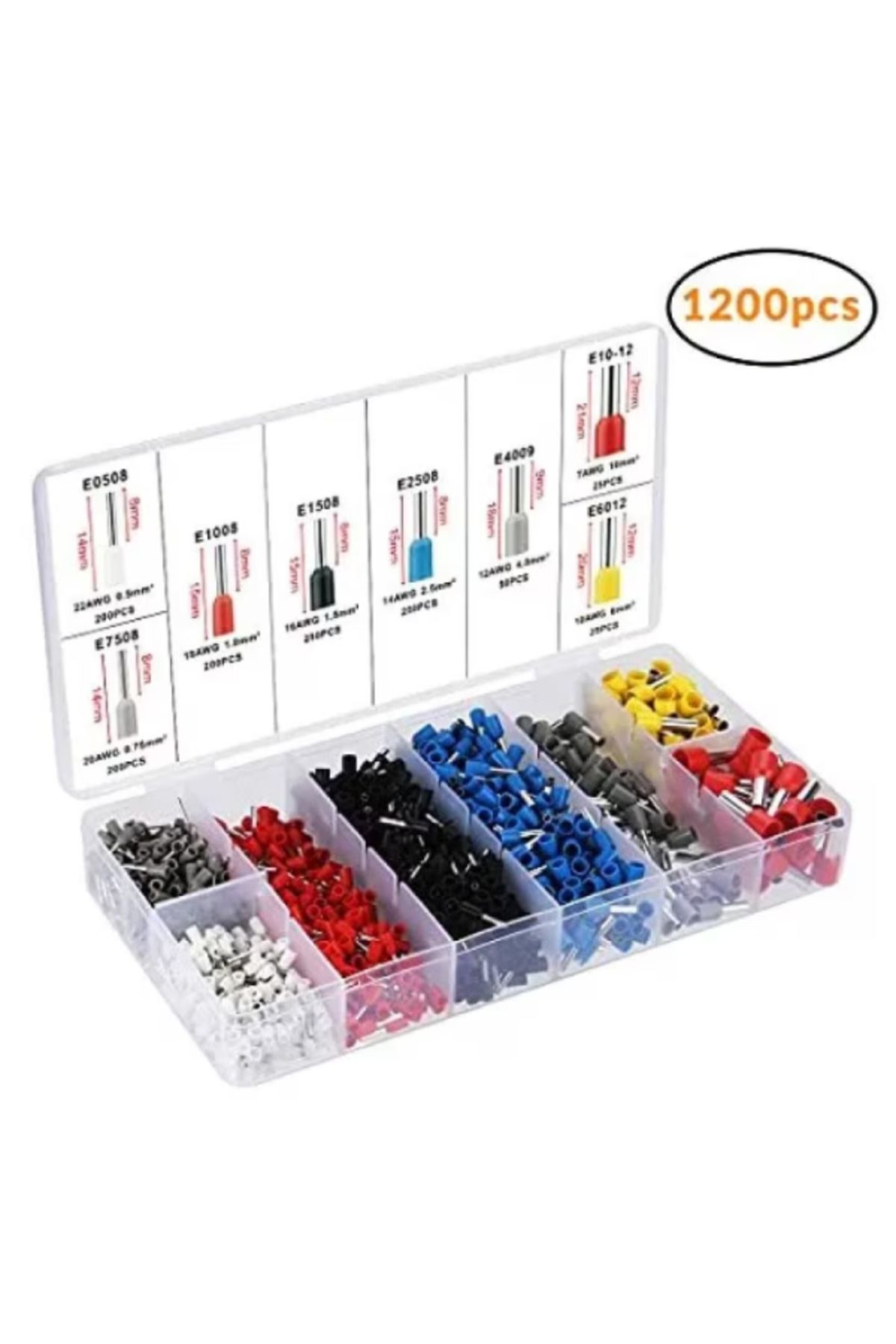TrioStore-Set Cleste Hexagonal HSC8 6-4A, cu Patru Falci + 1250 Bucati Terminale Conductori, 0,25 si 10 mm² 4
