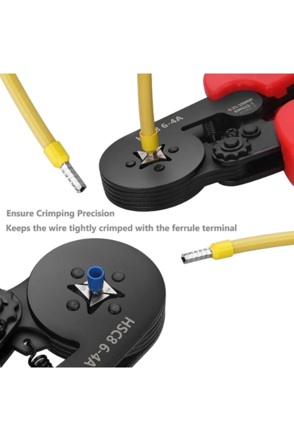 TrioStore-Set Cleste Hexagonal HSC8 6-4A, cu Patru Falci + 1250 Bucati Terminale Conductori, 0,25 si 10 mm² 5