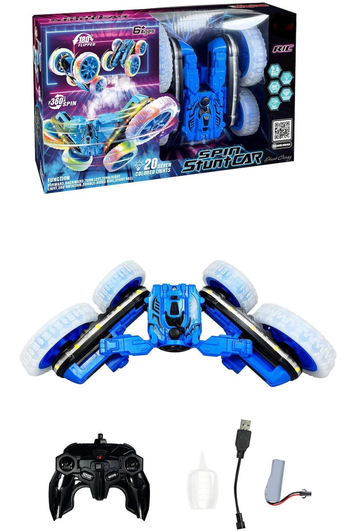 Brother Toys Buharlı Sprey Atan Uzaktan Kumandalı Full Fonksiyon Şarjlı Işıklı 360 Duman Püskürten Akrobat Araba fotoğrafı 7 (önizleme)