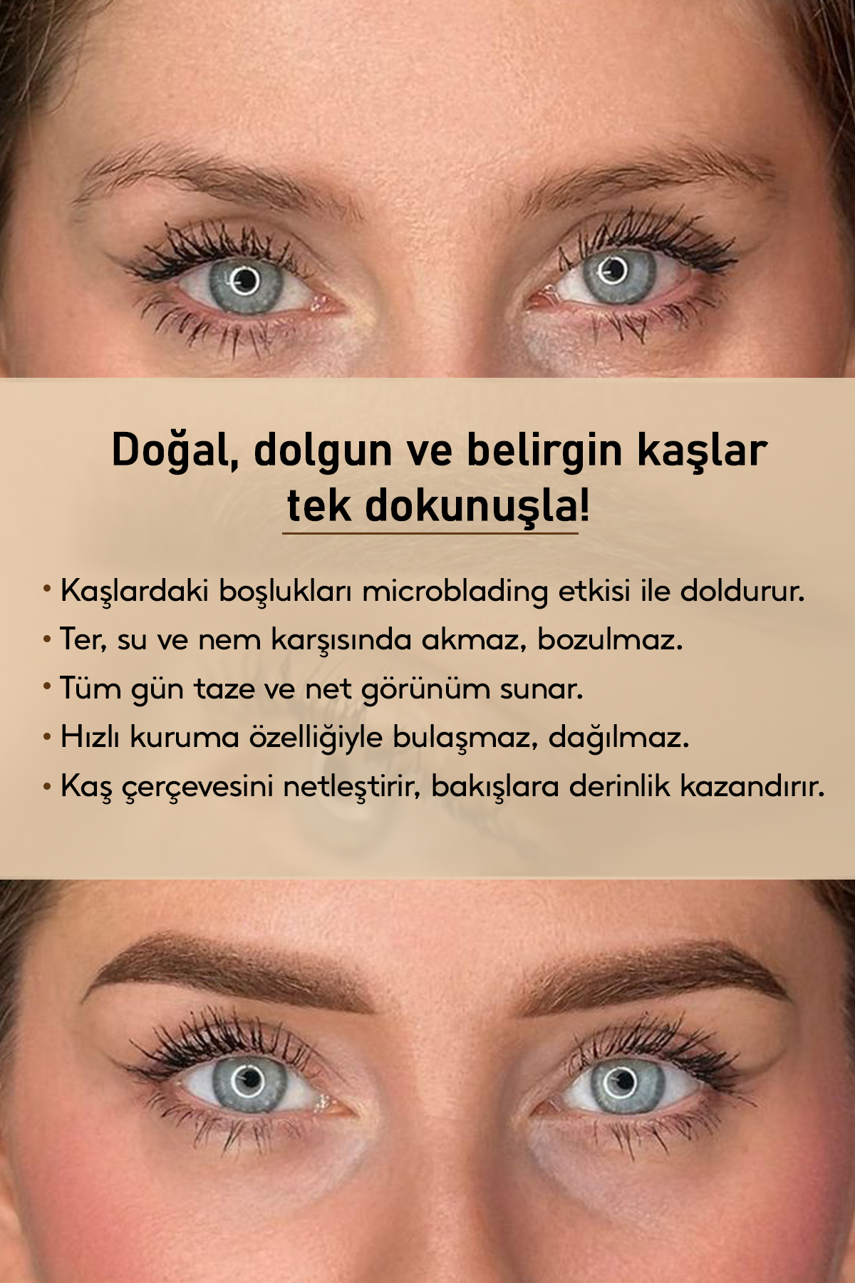 ÇATAL UÇLU Suya Dayanıklı Kaş Kalemi–2’si 1 Arada Microblading Etkili Eyeliner&Kaş Kalemi-GRAY BROWN — قهوه‌ای 2in1eyeliner — تصویر 3 از 6