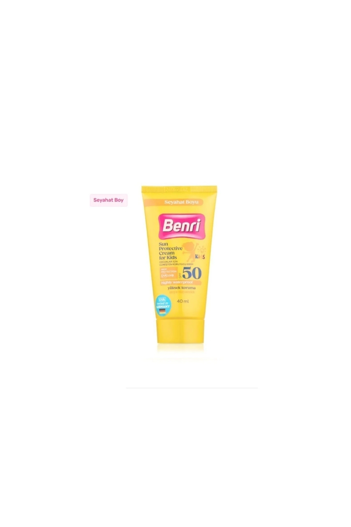 Benri Çocuklar İçin Güneşten Koruyucu Krem SPF50 40 ml fotoğrafı 3 (önizleme)