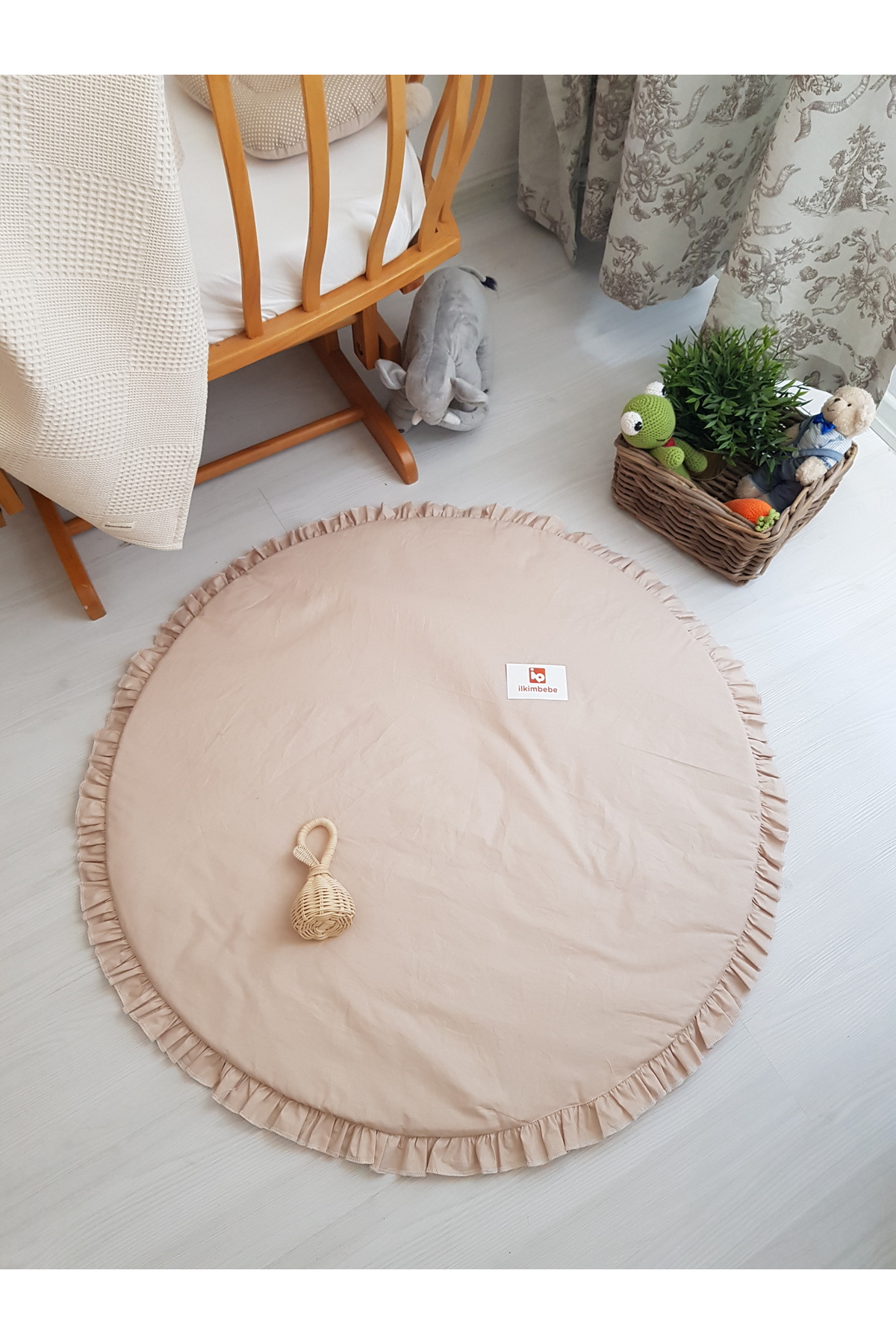 ib ilkimbebe %100 Pamuk Pötikare Yuvarlak Oyun Minderi 80 Cm | Bebek & Çocuk | İlkim Bebe fotoğrafı 2 (önizleme)