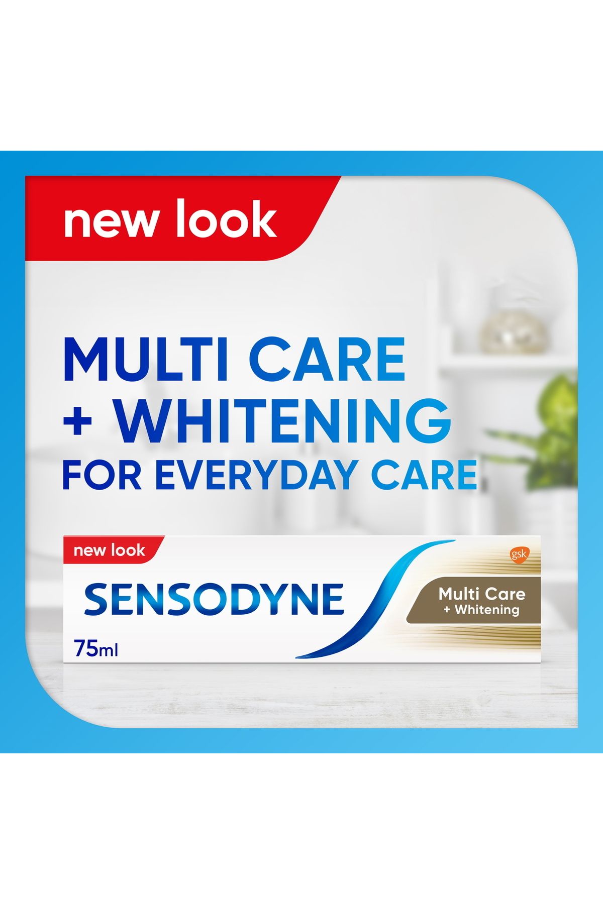 Sensodyne-معجون أسنان متعدد العناية بلس للتبييض 50 مل نترات البوتاسيوم (تخفيف الحساسية)، فلوريد الصوديوم 8