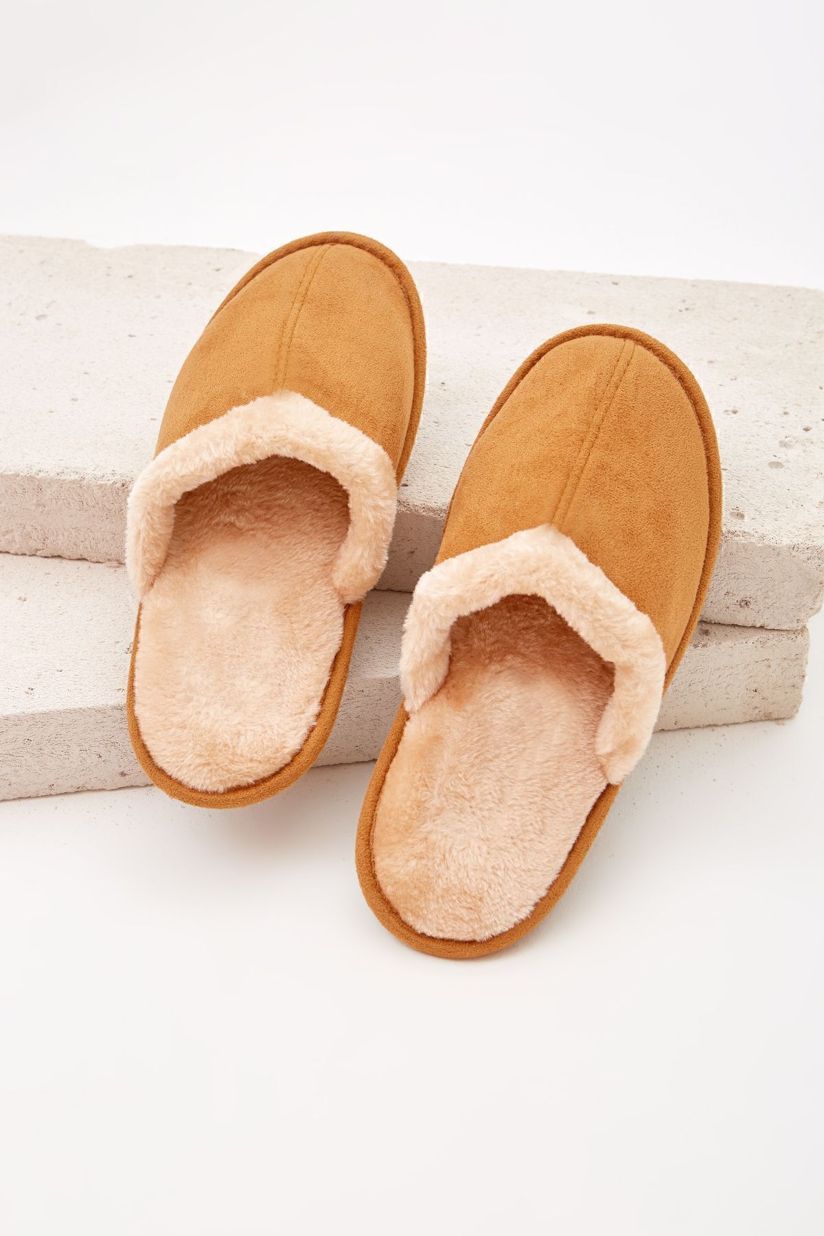 Moda Devrin-3 Pack Closed Front Fur Inside Slippers Home Slippers Dowry Bundle Set (Narrow Fit) 7