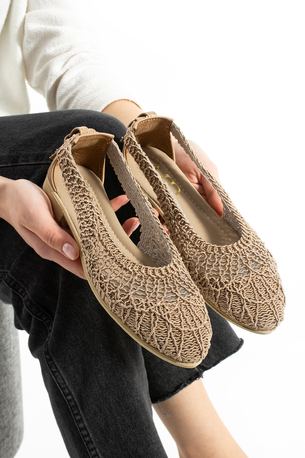 Moda Devrin Vizon Yanı Açık Örgülü Sandalet görsel 5
