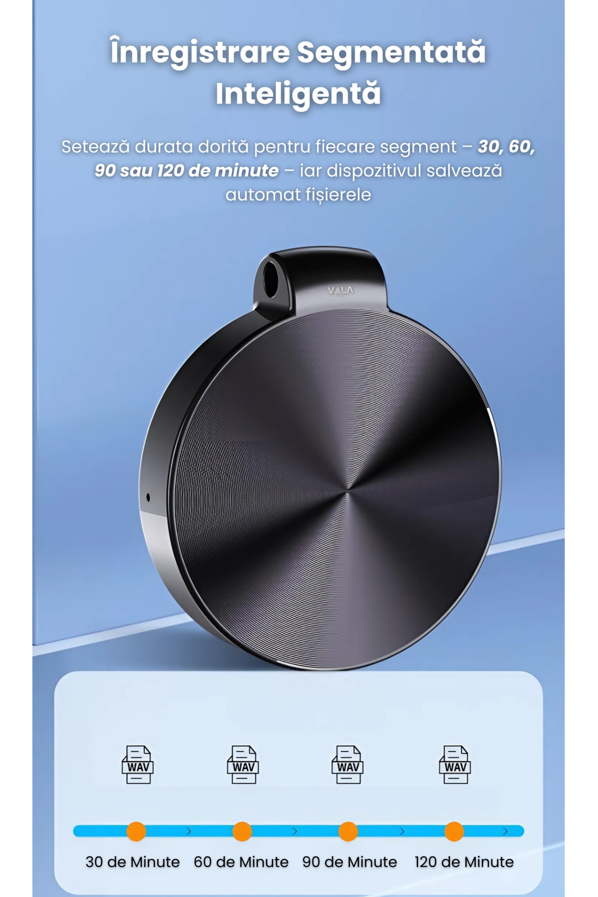 Vala Tech-Mini Spy Keychain Voice Recorder ®️, 32gb, 24h Continuous Recording, 30 Day Stand-by 3