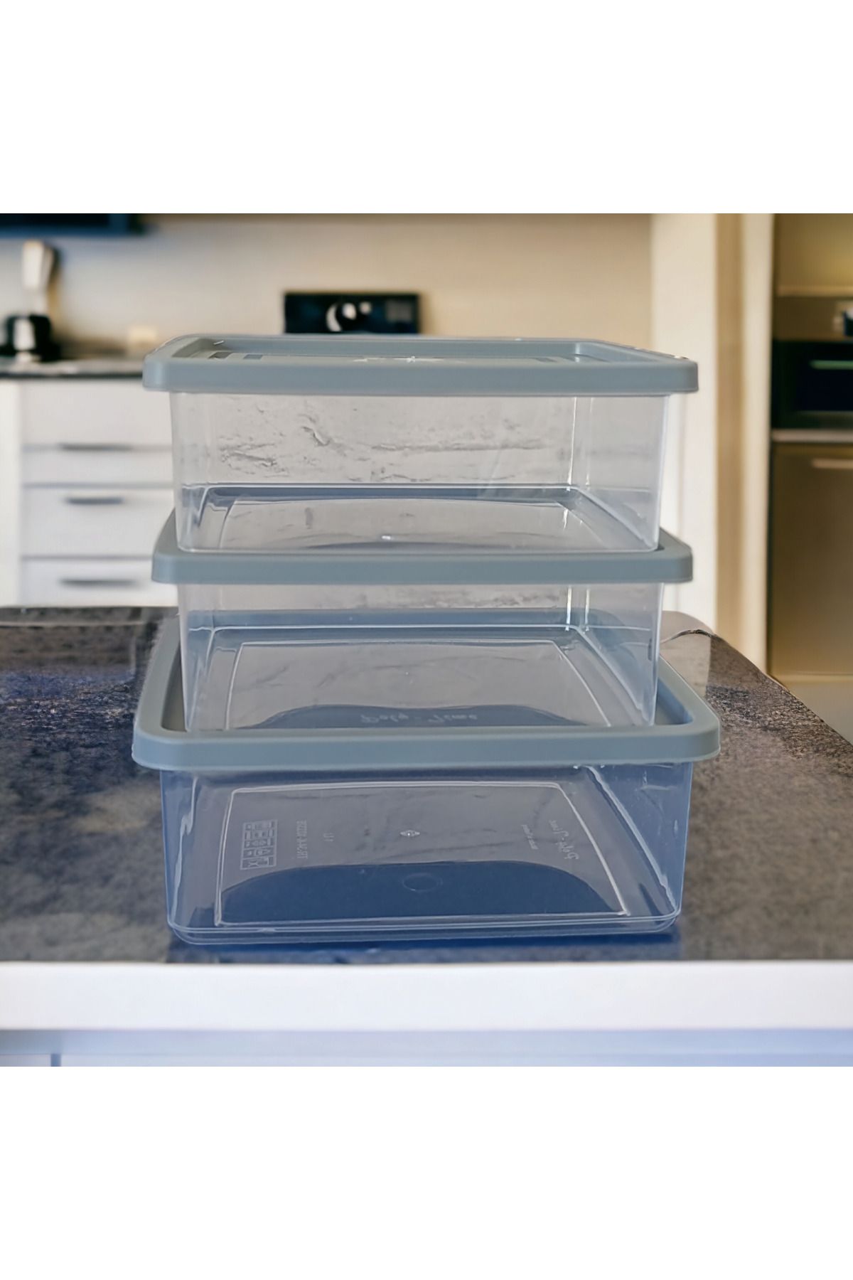 MAVİKÖY-12Pcs Storage Container Leak Proof Deep Freezer Fridge Icebox Organizer 4X(1500Ml-1000Ml-750Ml) 5