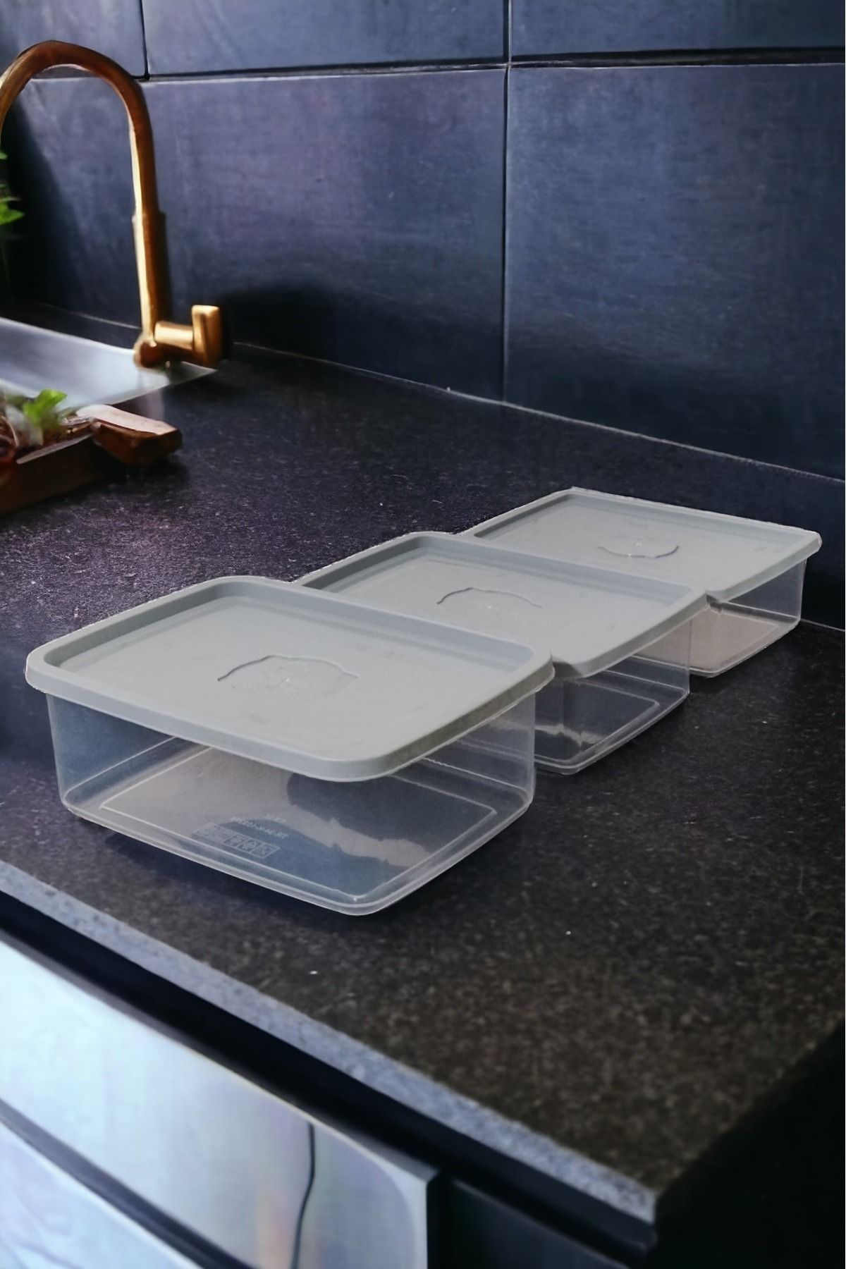 MAVİKÖY-12Pcs Storage Container Leak Proof Deep Freezer Fridge Icebox Organizer 4X(1500Ml-1000Ml-750Ml) 4