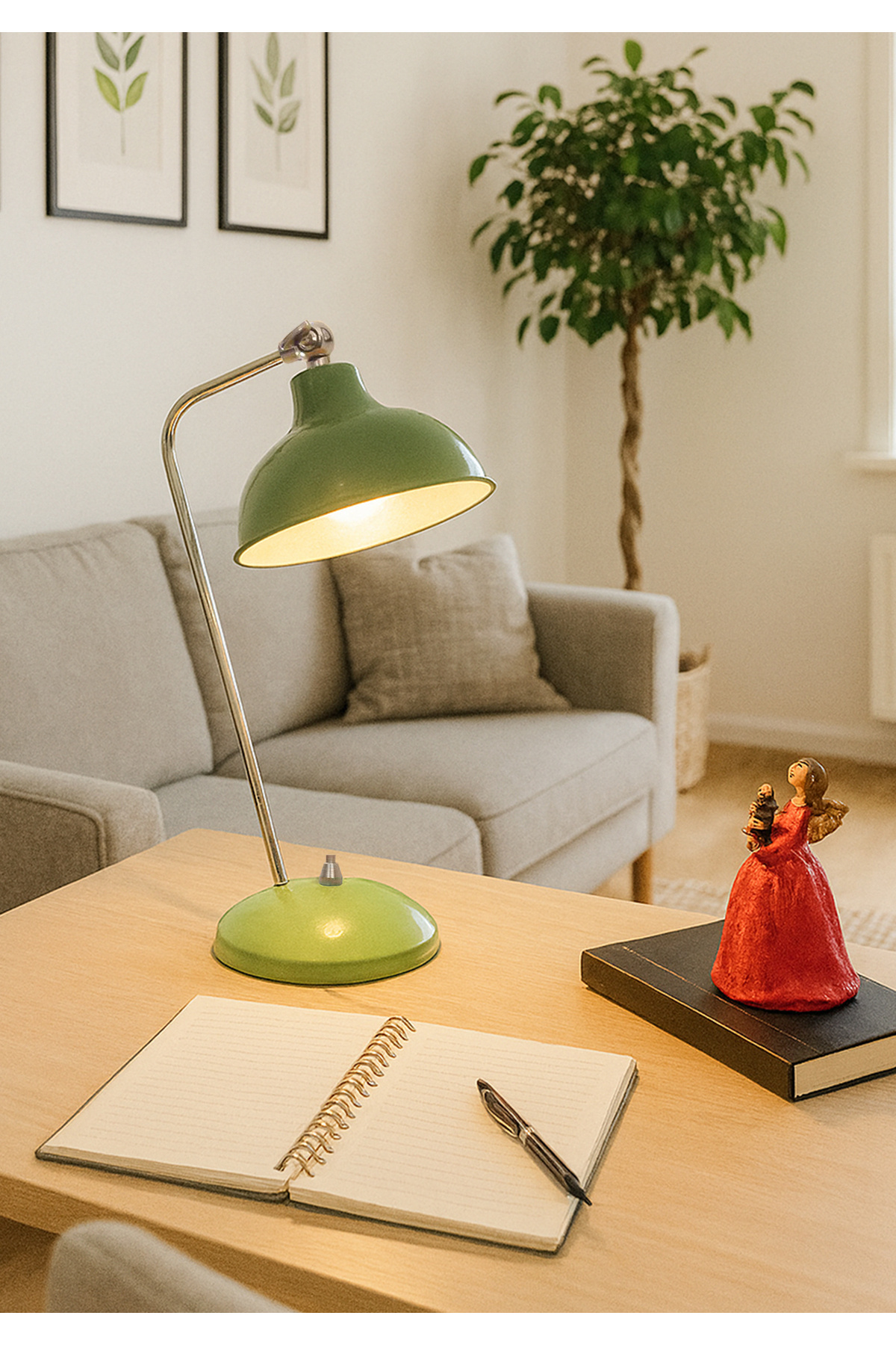 HOMİNG Homing Skara Masa Lambası Abajur Gece Lambası Soft Yeşil 241301