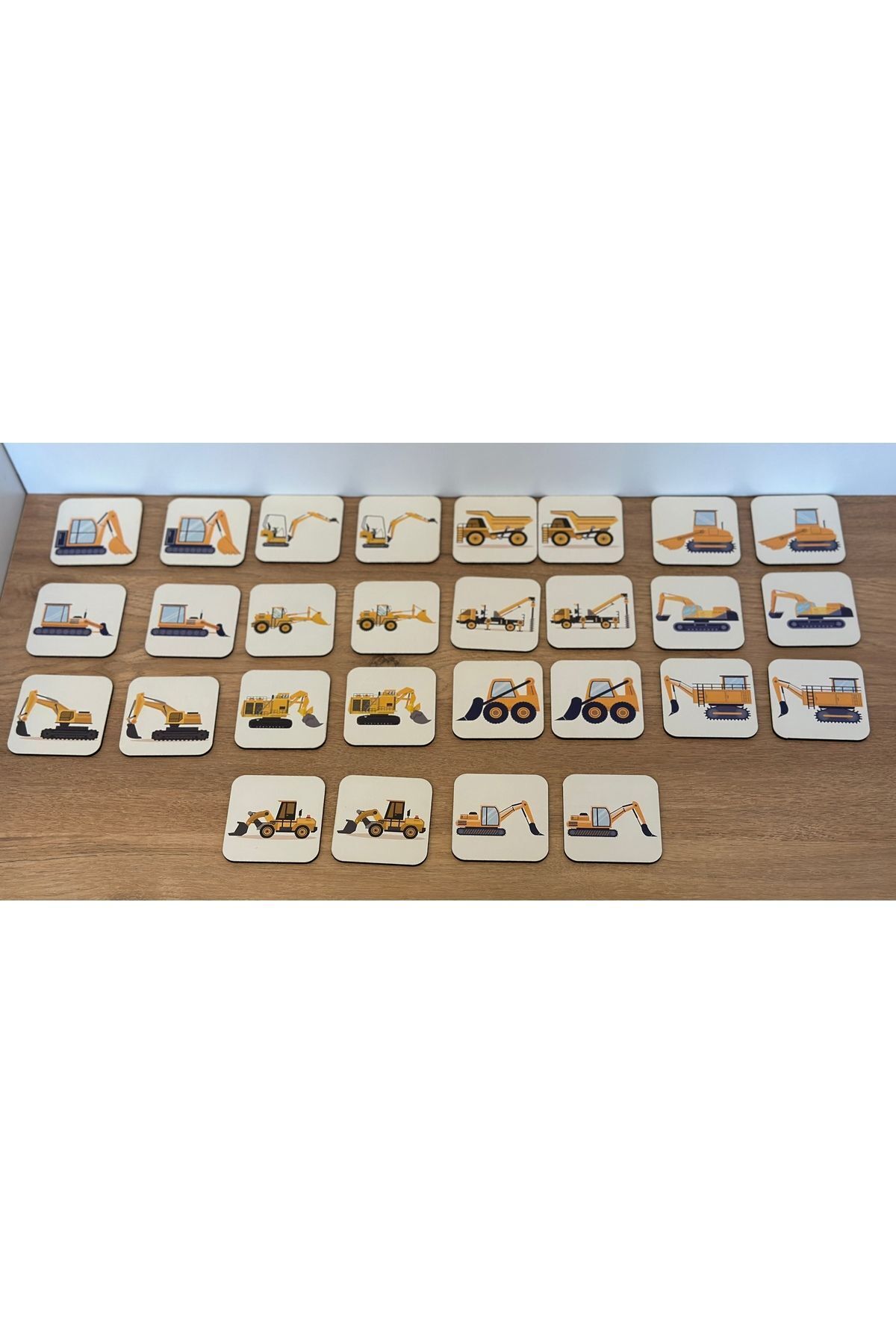 Bellacasa İş Makinaları Eşleme Kartı Ahşap Oyun, Eğitici Oyuncak, Montessori Eğitim Oyuncak,Motor Zeka Oyuncak fotoğrafı 5 (önizleme)