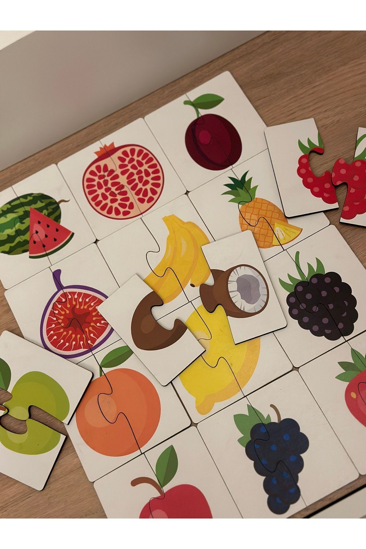 Bellacasa Meyve Sebze Eşleme Puzzle Kartı, Puzzle Eğitici Oyuncak, Montessori Eğitim Oyuncak, Motor Zeka Oyun fotoğrafı 4 (önizleme)