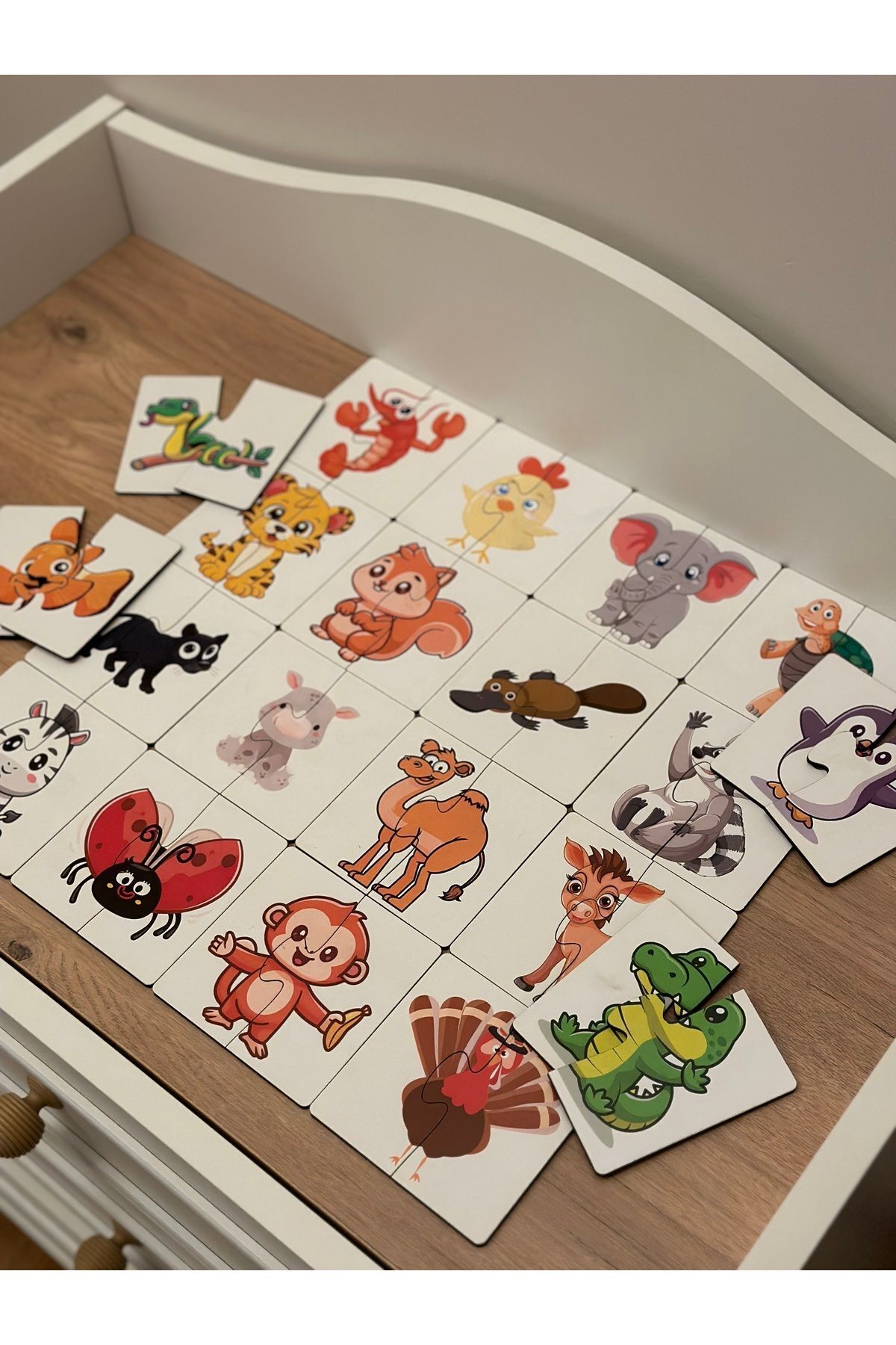 Bellacasa Hayvan Eşleme Puzzle Kartı, Puzzle Eğitici Oyuncak, Montessori Eğitim Oyuncak, Motor Zeka Oyuncak fotoğrafı 6 (önizleme)