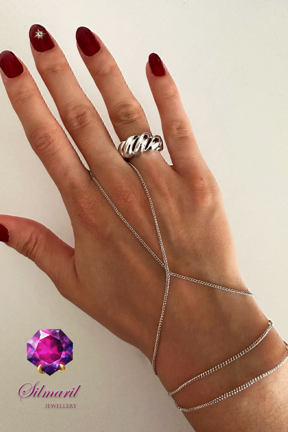 Paslanmaz Çelik Gümüş Şahmeran – Ince Zincir, 316l Stainless Steel — Silmaril Store (3)