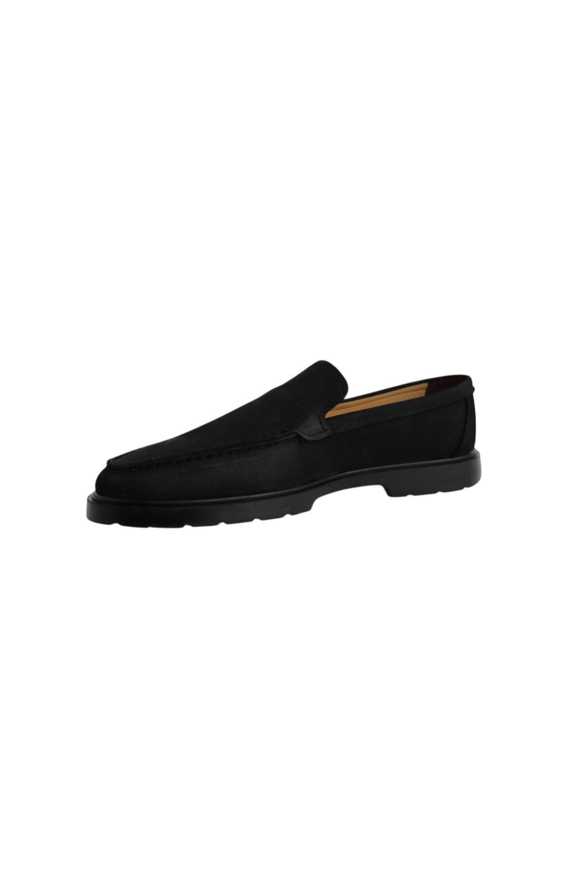 Greyybull Shoes-Black Black Nubuck Daily Rok Loafer Shoes-Black Summer Light Comfortable Shoes 4