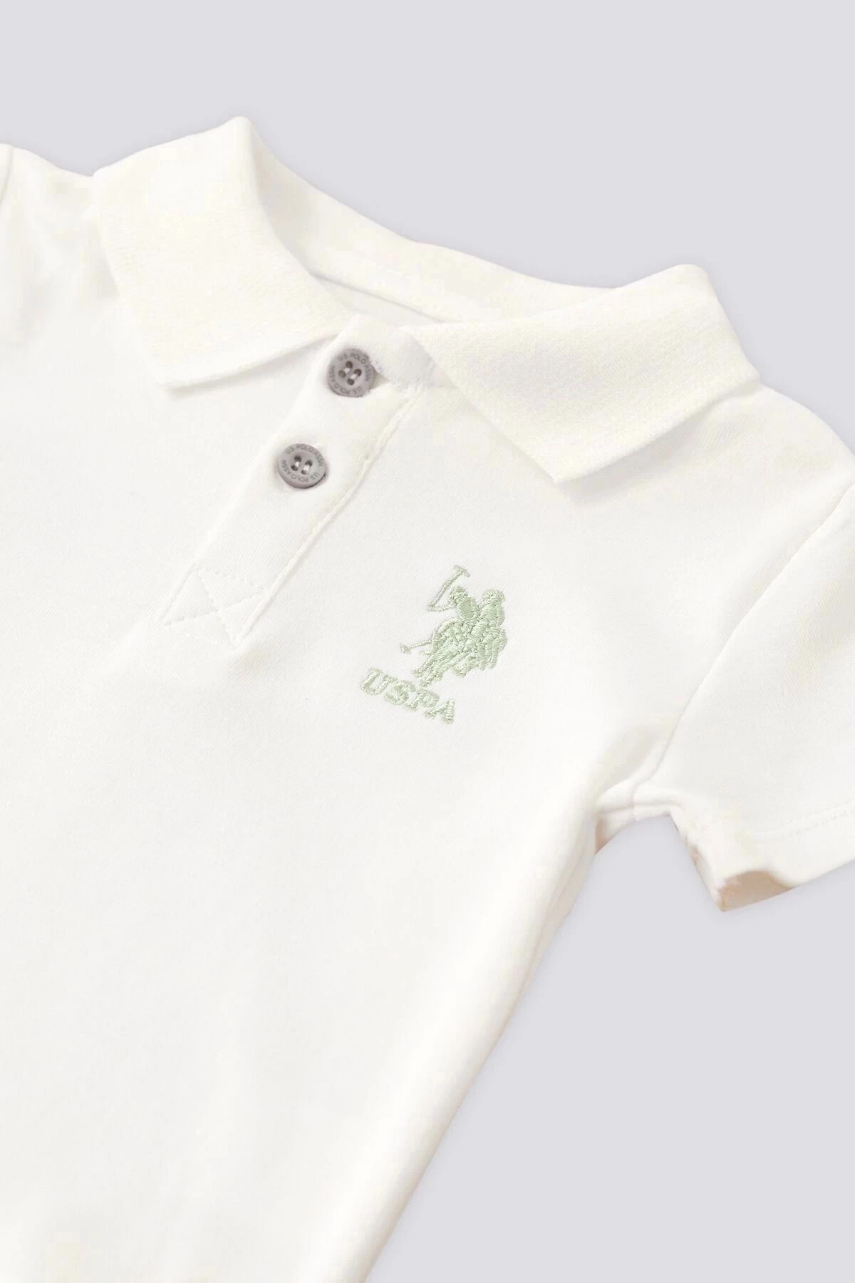 U.S. Polo Assn. Erkek Bebek 2 Lı Kısa Kol T-shırt Takım - Krem fotoğrafı 2 (önizleme)