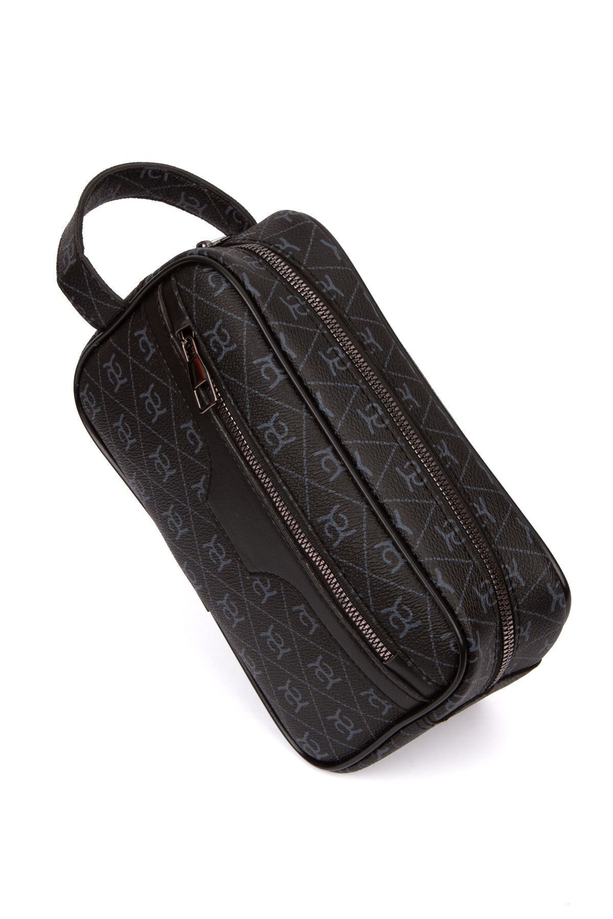 Newish Polo Erkek Desenli Siyah Vegan Deri Portföy-clutch Traş/makyaj Ve El Çantası (GÜNLÜK, SEYAHAT) görsel 4