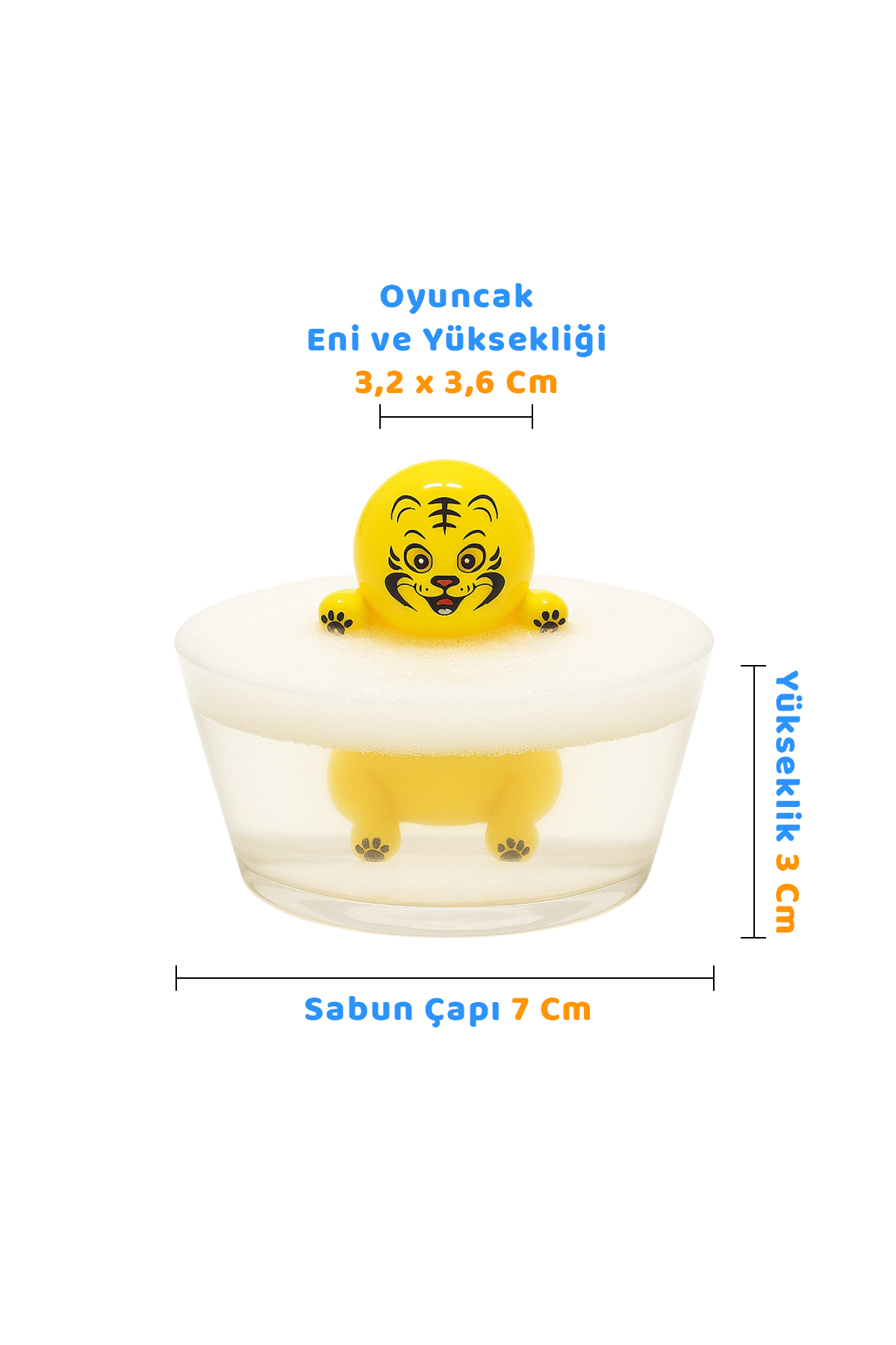 FANTASTİK SANAT ATÖLYESİ Yan Yatmaz Oyuncaklı Eğlenceli Şeffaf Sabun | Vanilya Kokulu | Etkileşimli Hediyelik Ürün | 80G fotoğrafı 2 (önizleme)