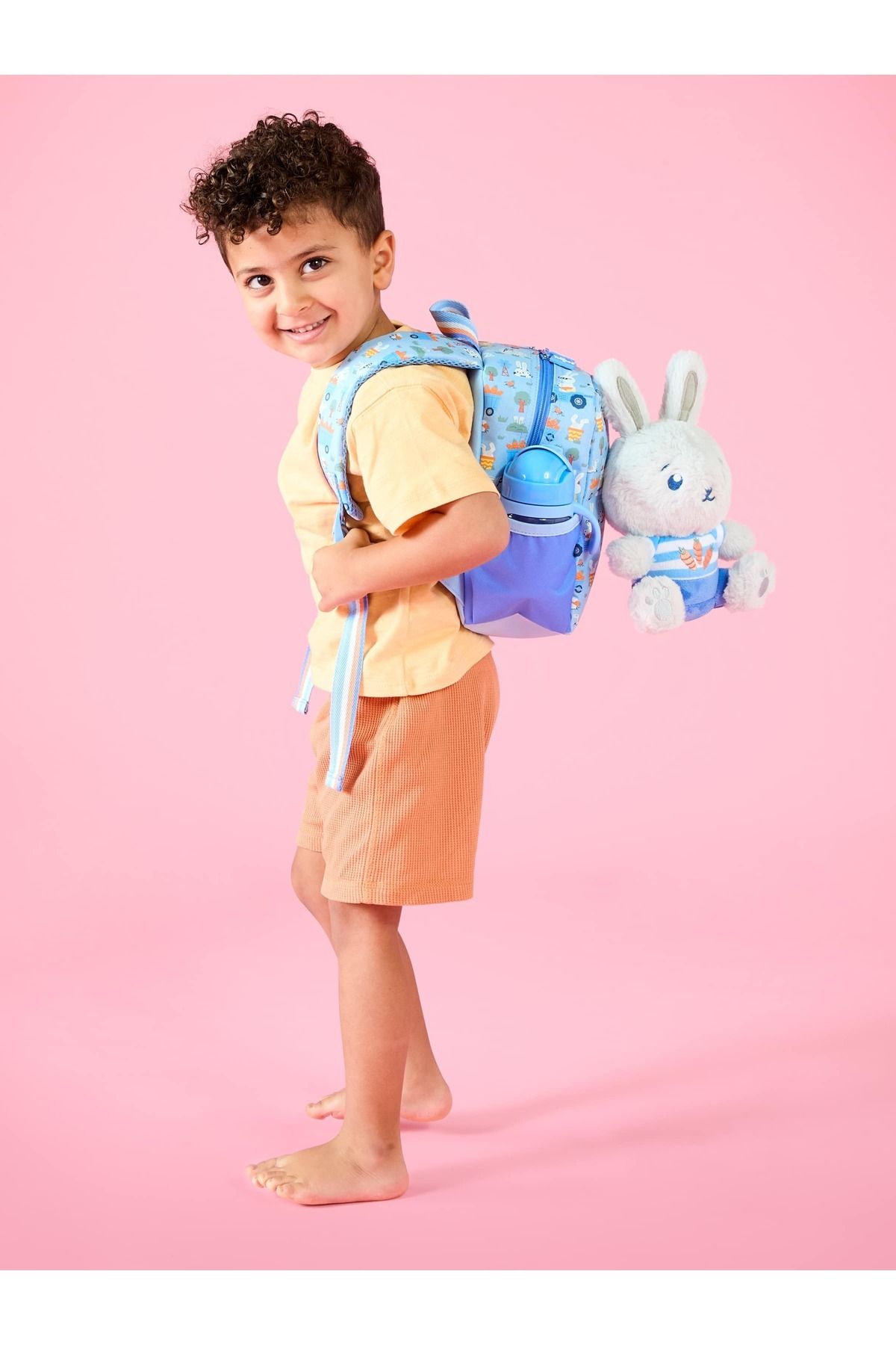 SMIGGLE-Nursery Size Backpack and Water Bottle Set with Removable Plush Toy 5