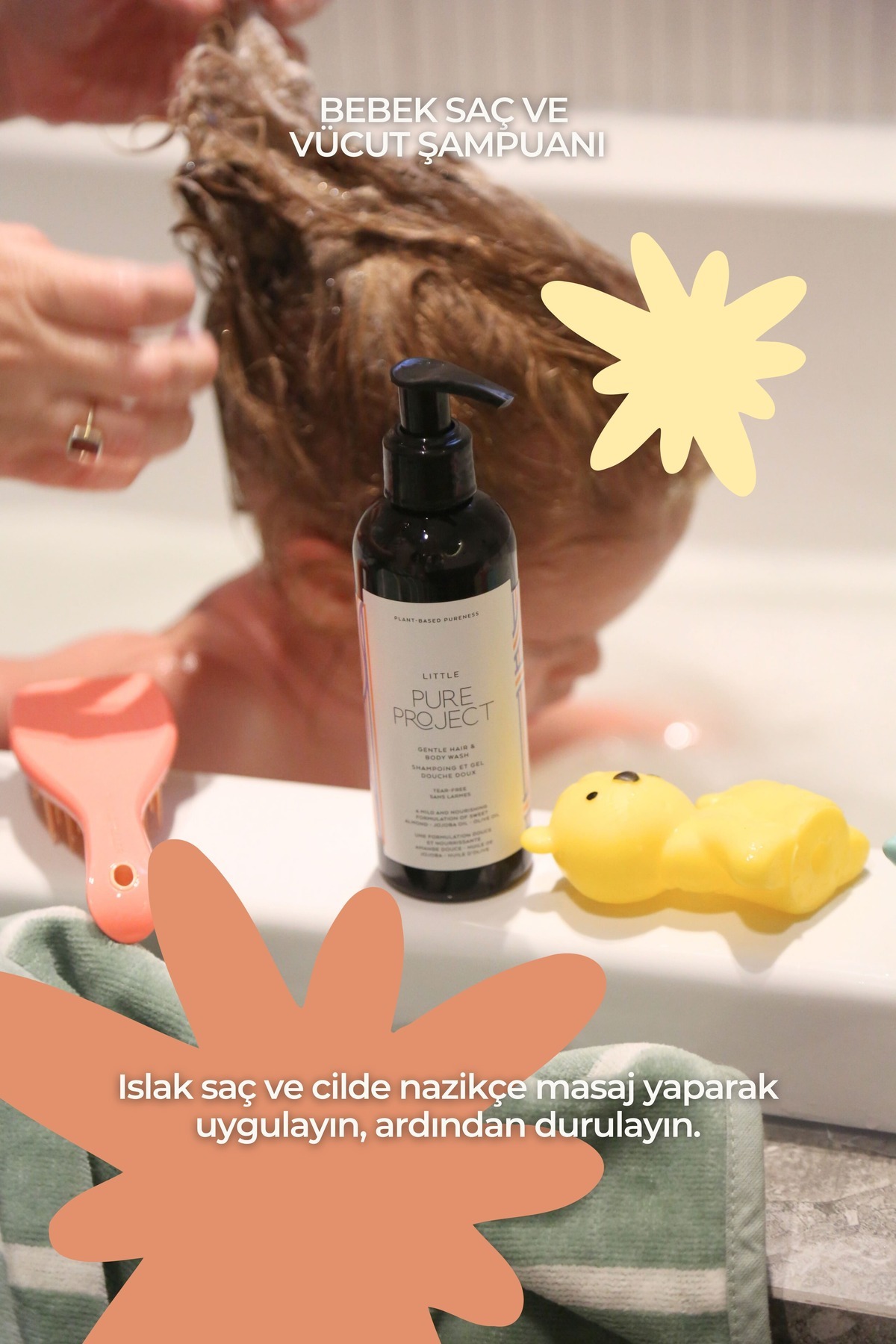 Pure Project Unisex Bebek Saç Ve Vücut Şampuanı fotoğrafı 4 (önizleme)