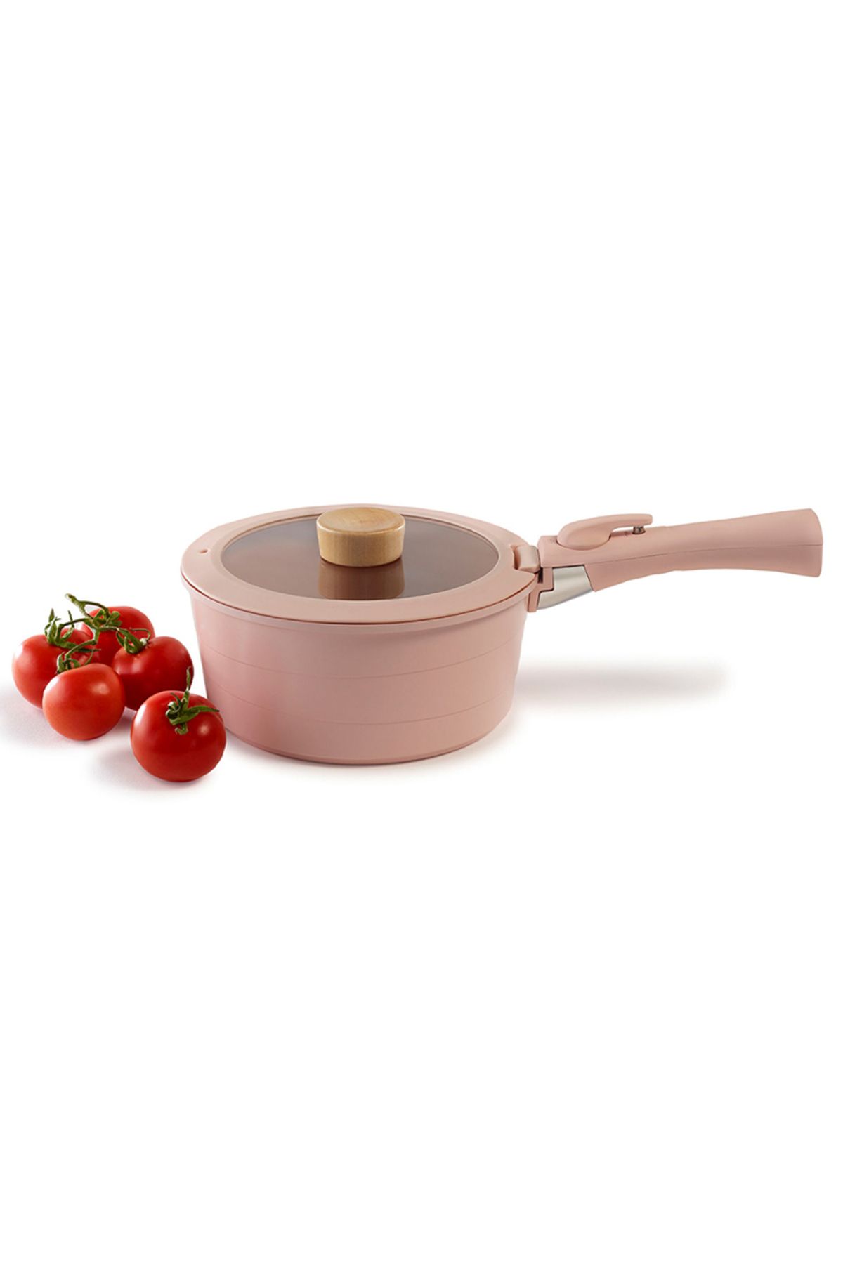NEOFLAM-Midas 6-Piece Pink Handle Detachable Cookware Set 6