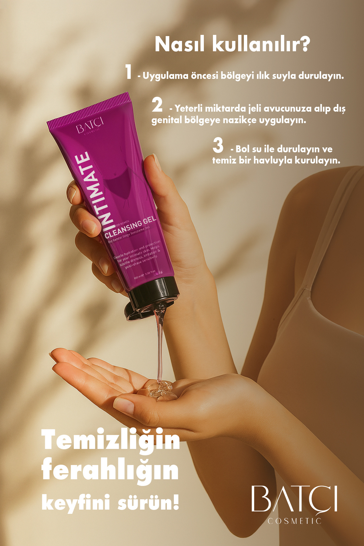 Batçı-Intim Cleansing Gel for Women's Genital Area to Help Remove Odor and Lighten Color 100 ml 4