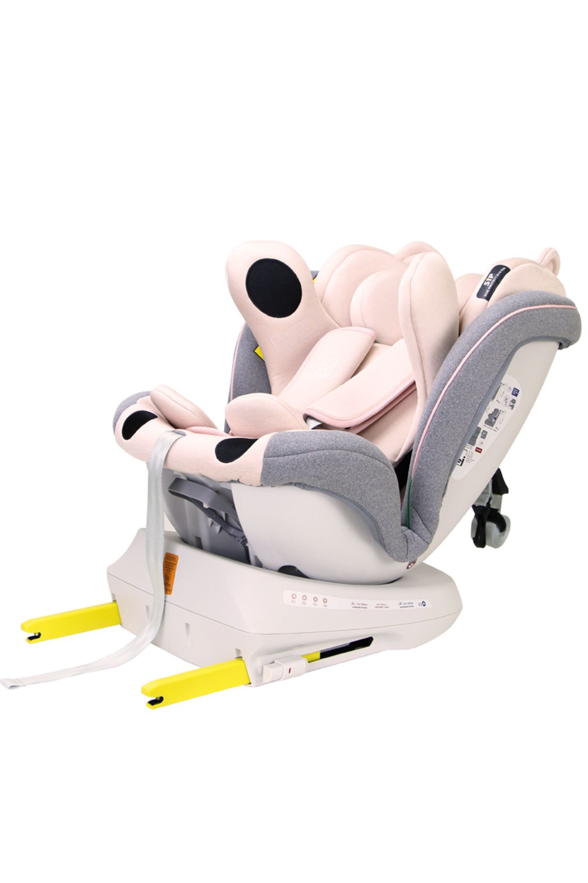 BUF BOOF-Scaun auto TWT Plus iSize Buf Boof UrsPink isofix Rotativ 360 Pozitie Somn Top Tether 40-150 cm 5