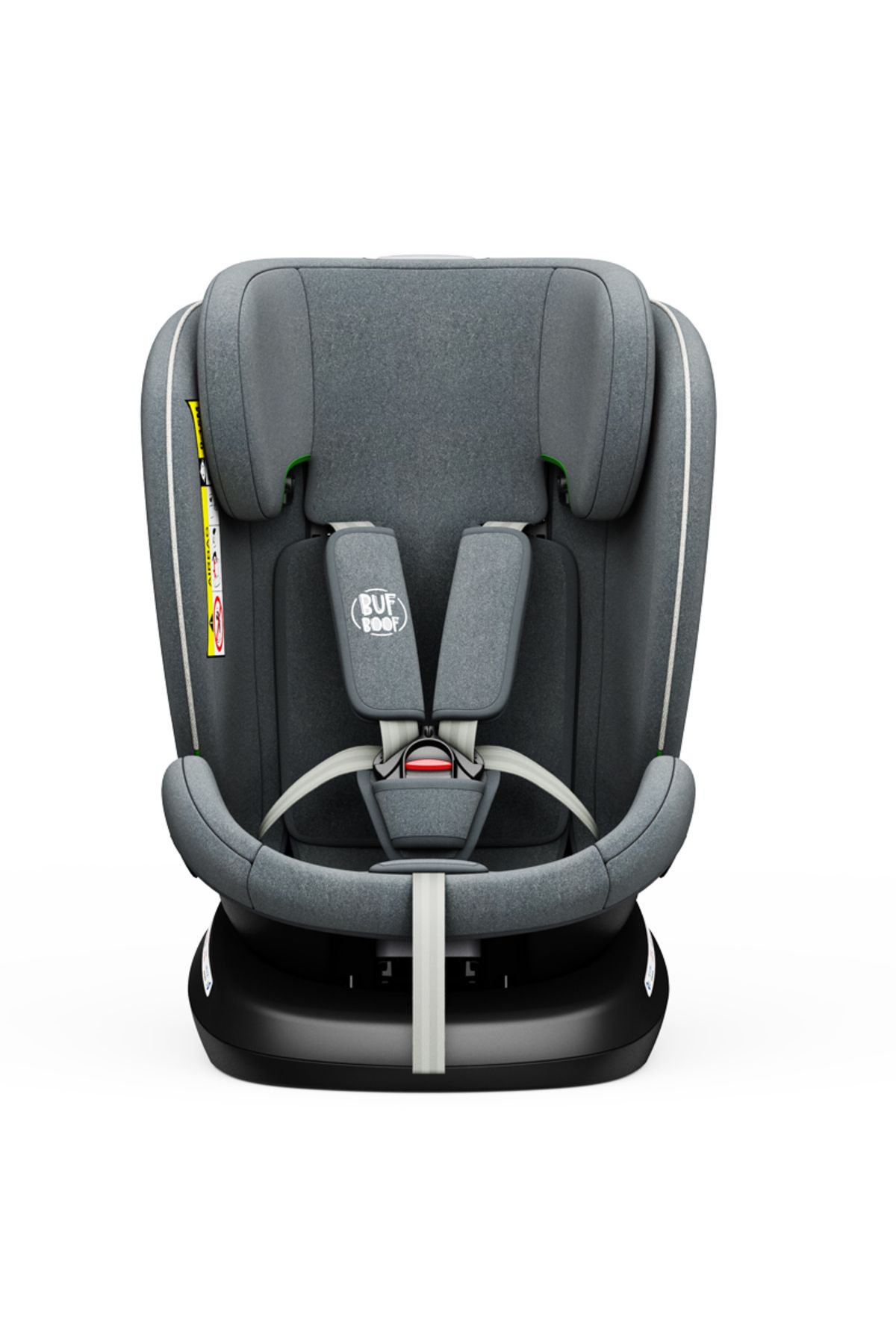 BUF BOOF-TWT Plus iSize Buf Boof Grey Car Seat with Isofix 360 Rotating Sleep Position Top Tether 40-150 cm 6