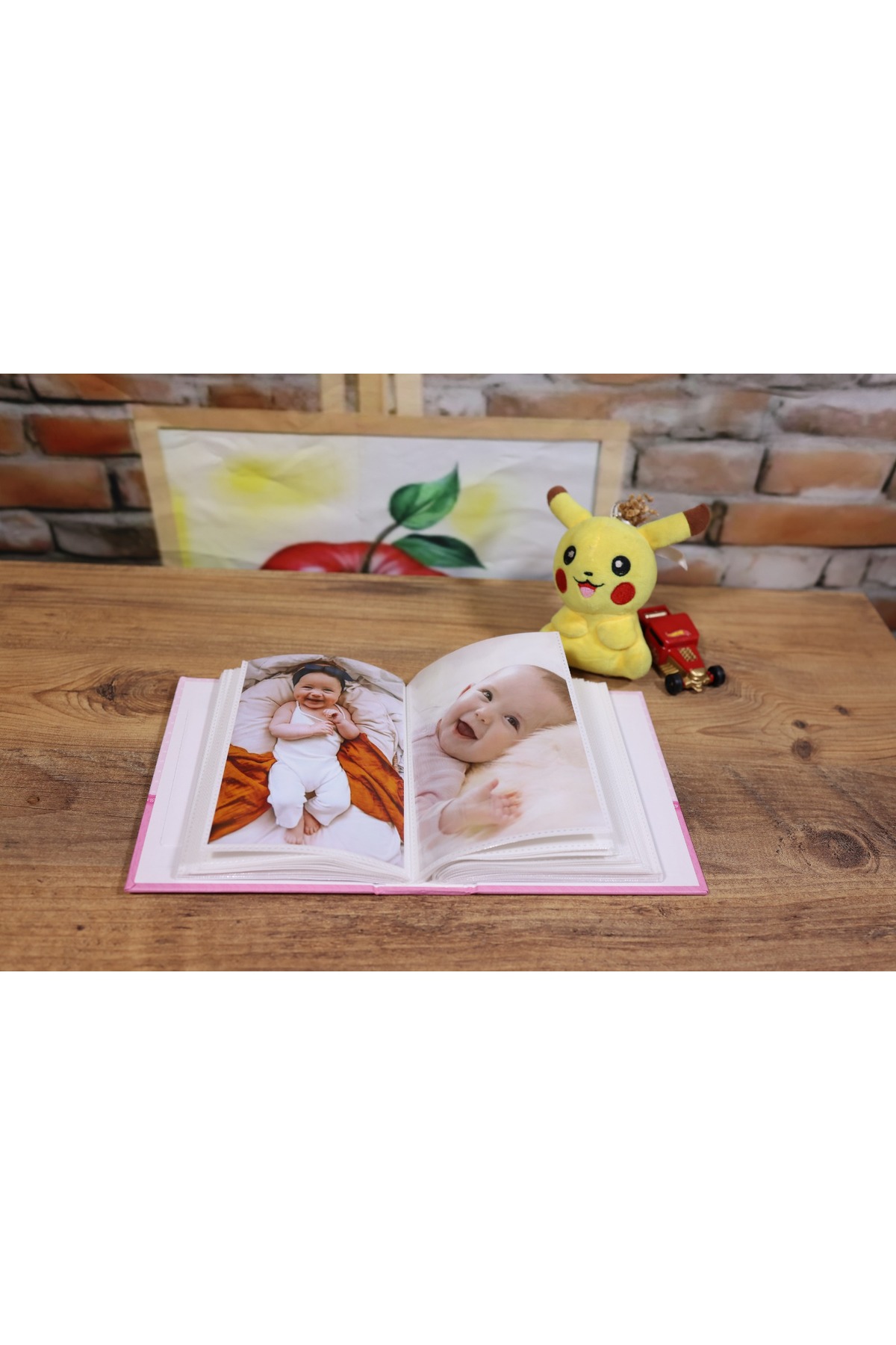 NRCN 10x15cm 100’lük Pencereli Bebek Fotoğraf Albümü Pembe fotoğrafı 4 (önizleme)